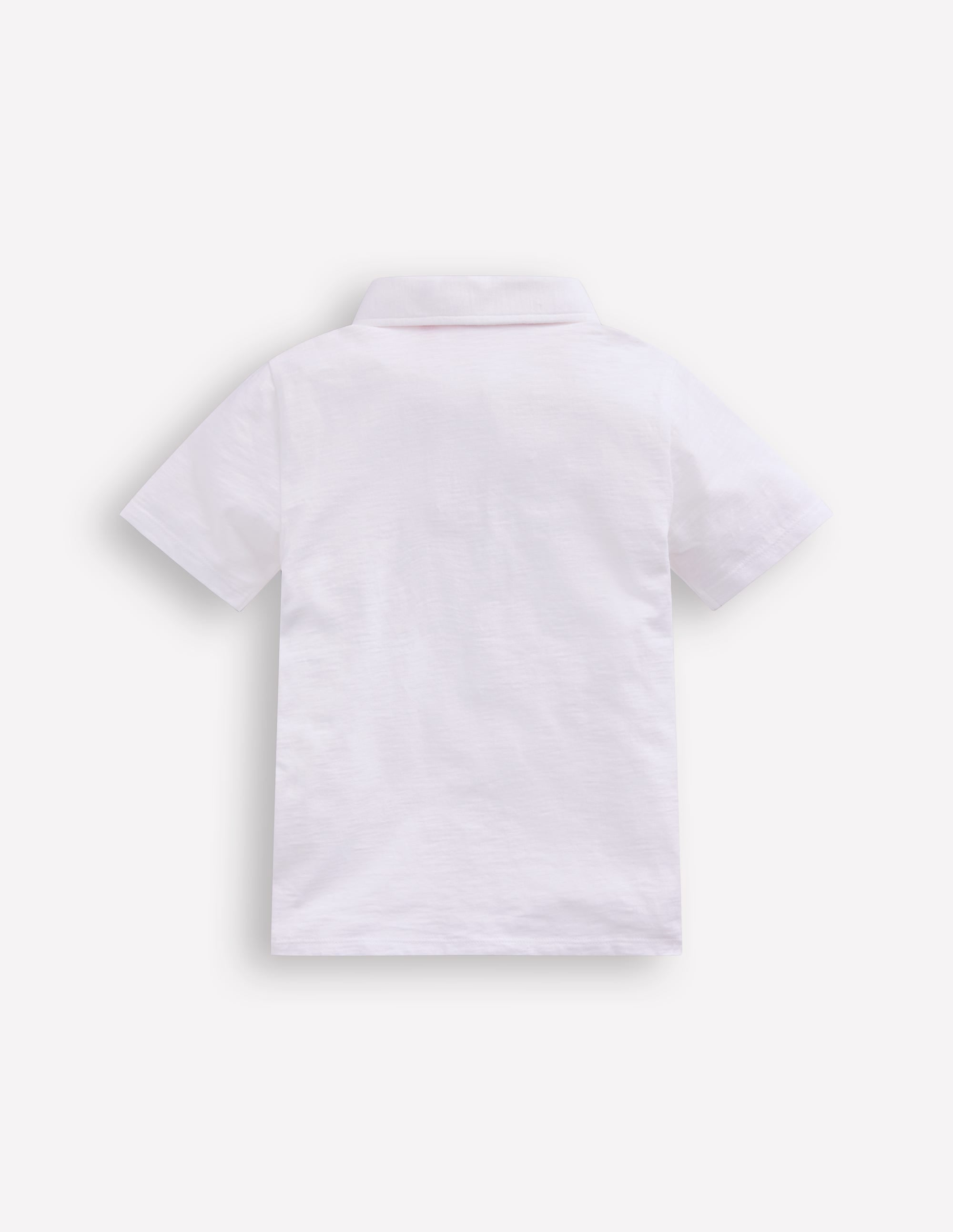 Slub Polo Shirt-White - Image 2