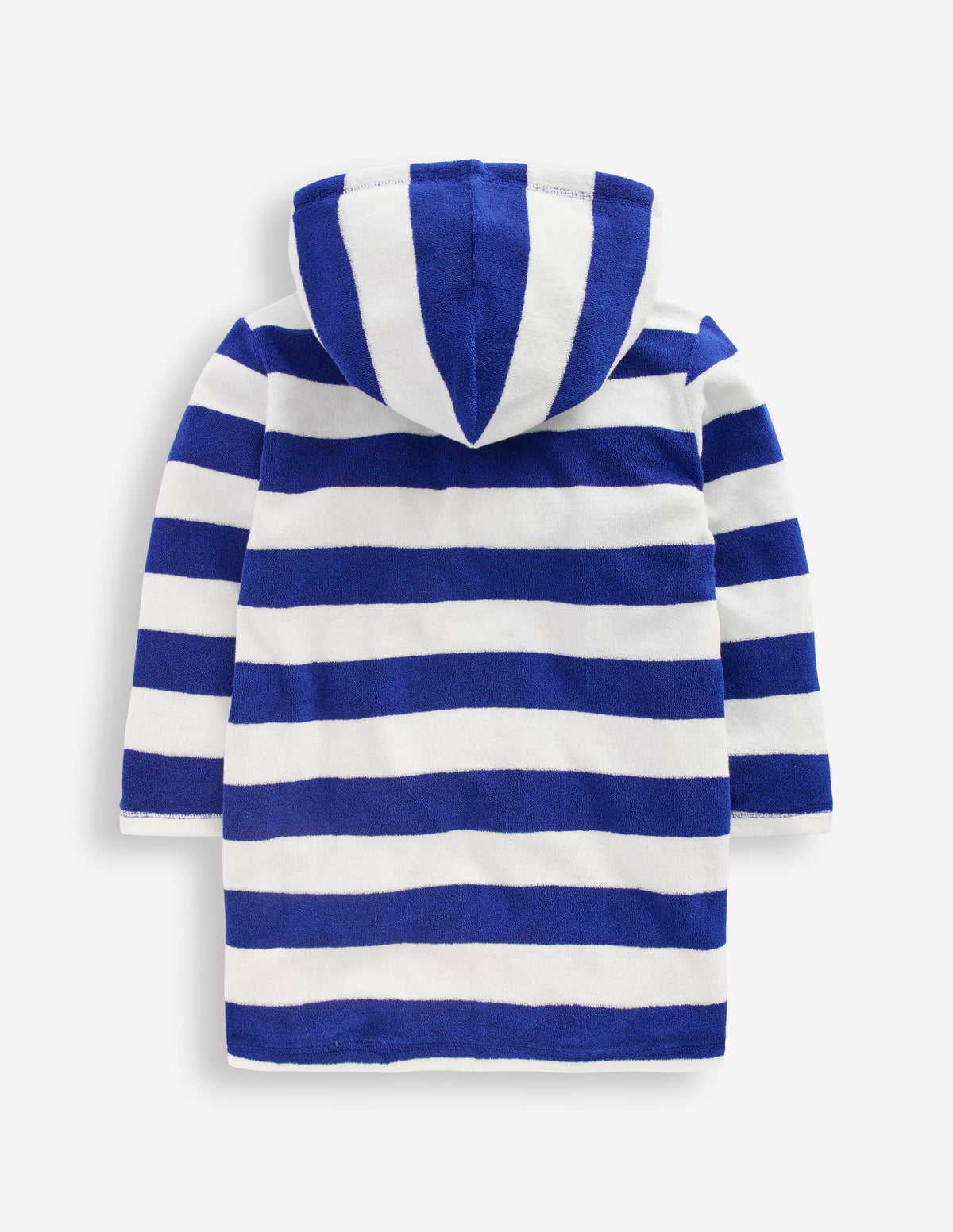 Towelling Zip-Up Throw-On-Sapphire Blue Stripe - Image 2