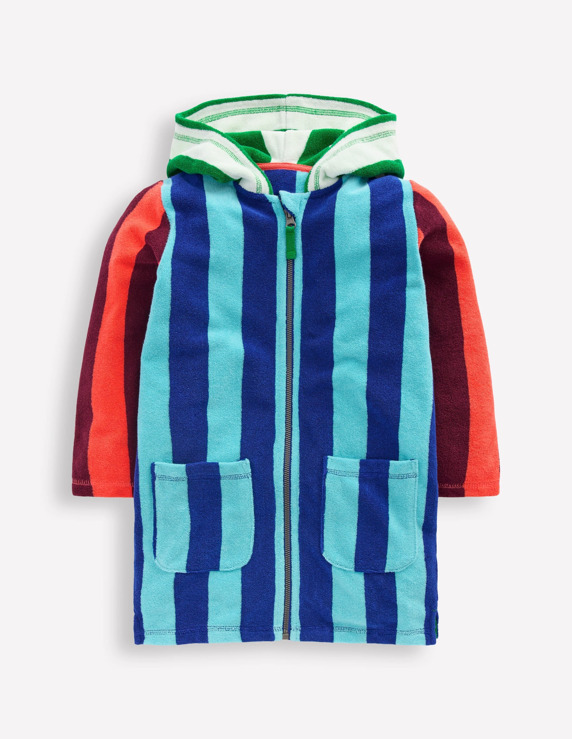 Towelling Zip-Up Throw-On-Hotch Stripe - Image 1
