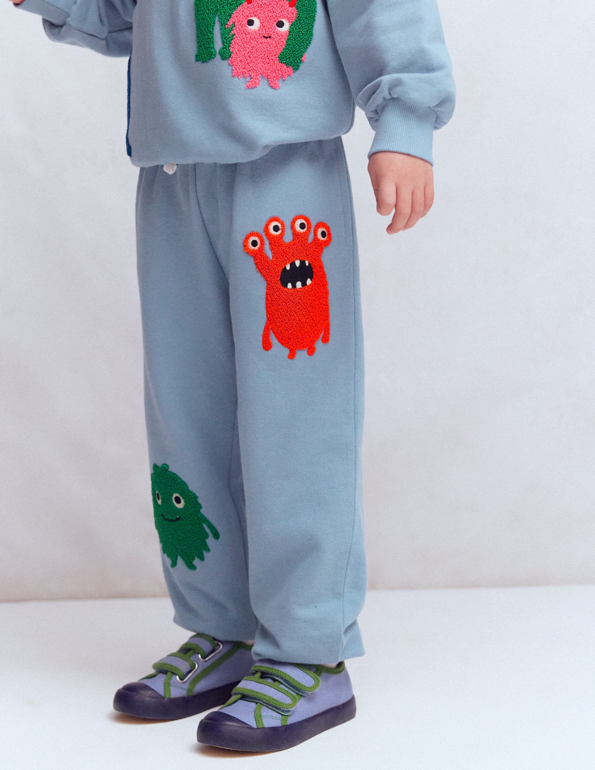 Fun Joggers-French Blue Monster Applique - Image 3
