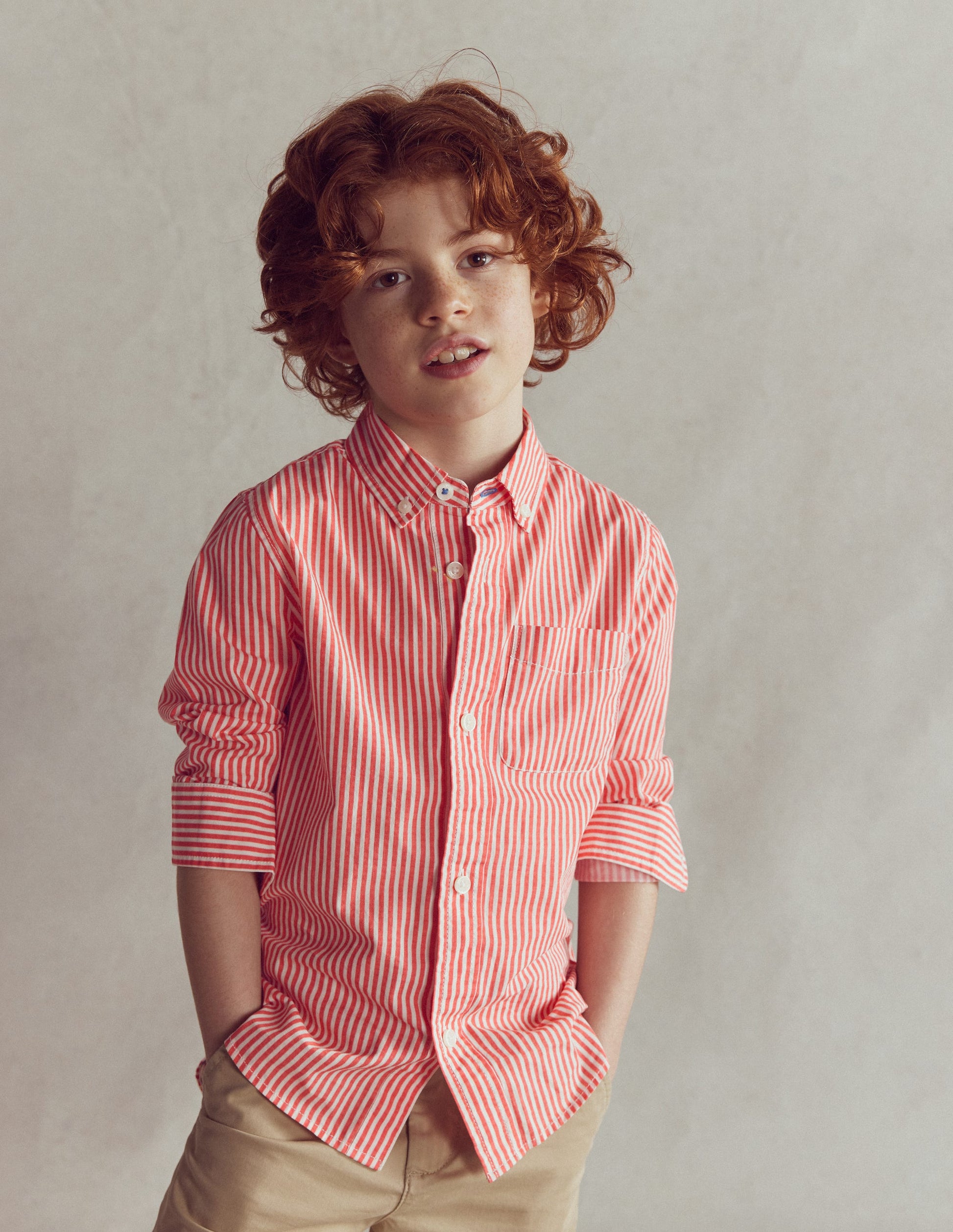 Cotton Shirt-Red Ticking-3
