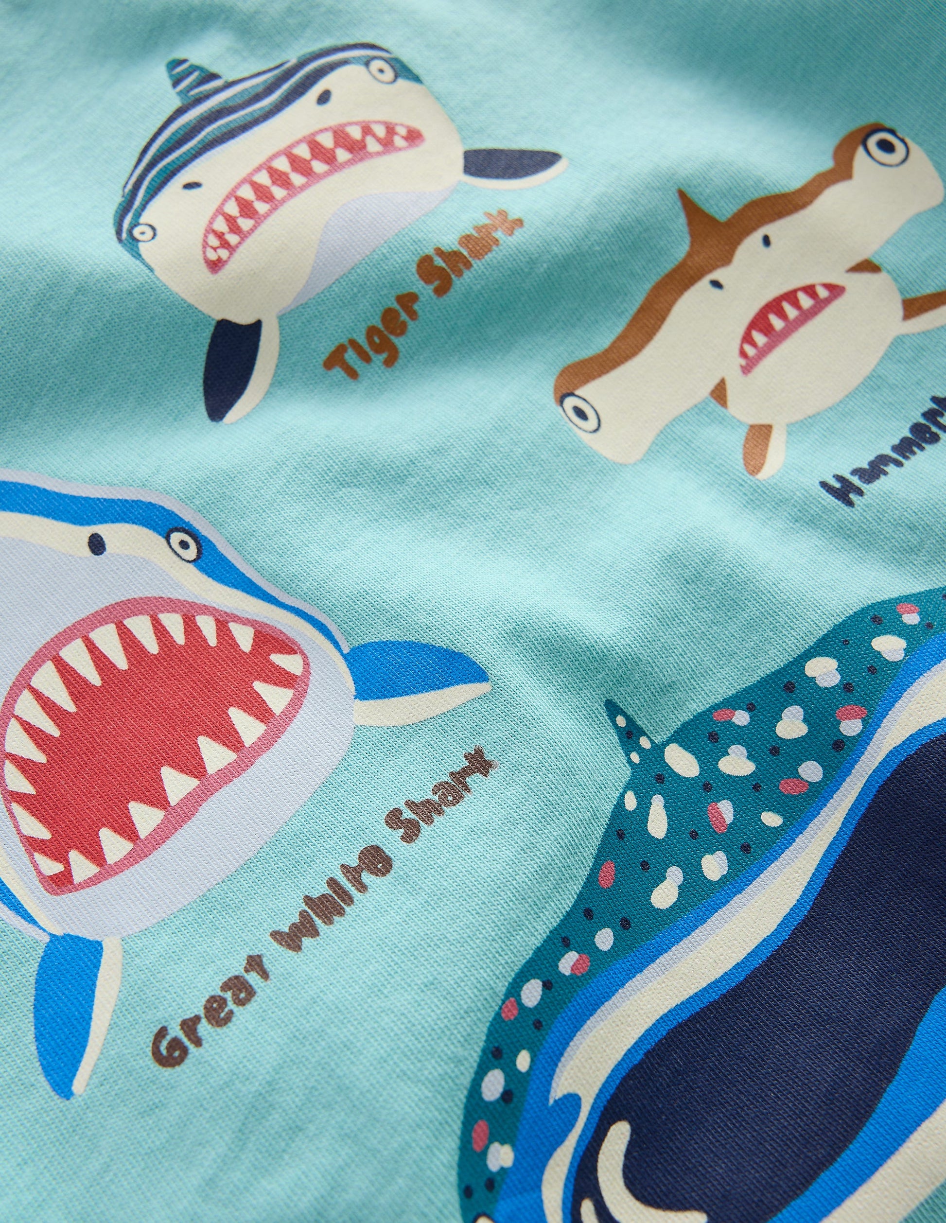 Glow-In-The-Dark T-shirt-Nile blue Sharks-3