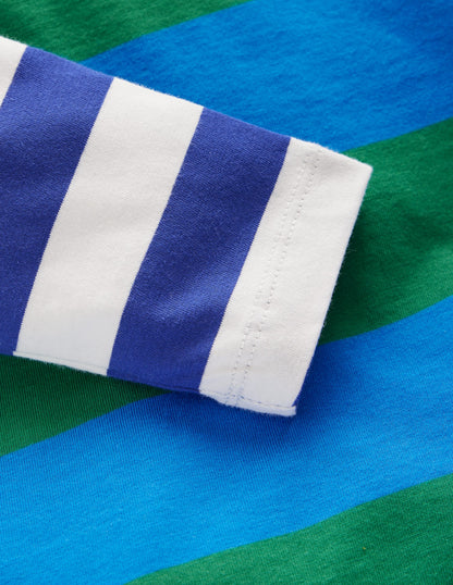 Long Sleeve Hotchpotch T-shirt-Blue/Green/Orange-3