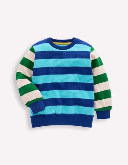 Everyday Printed Sweatshirt-Hotch Stripe-1
