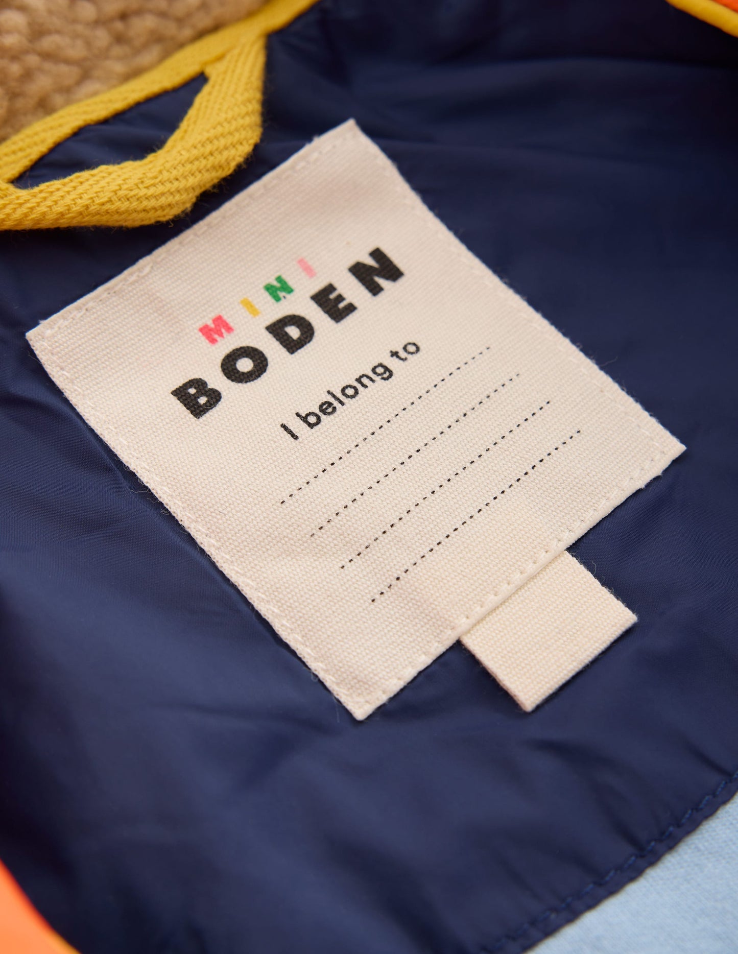 Chevron Borg Jacket-Orange Multi