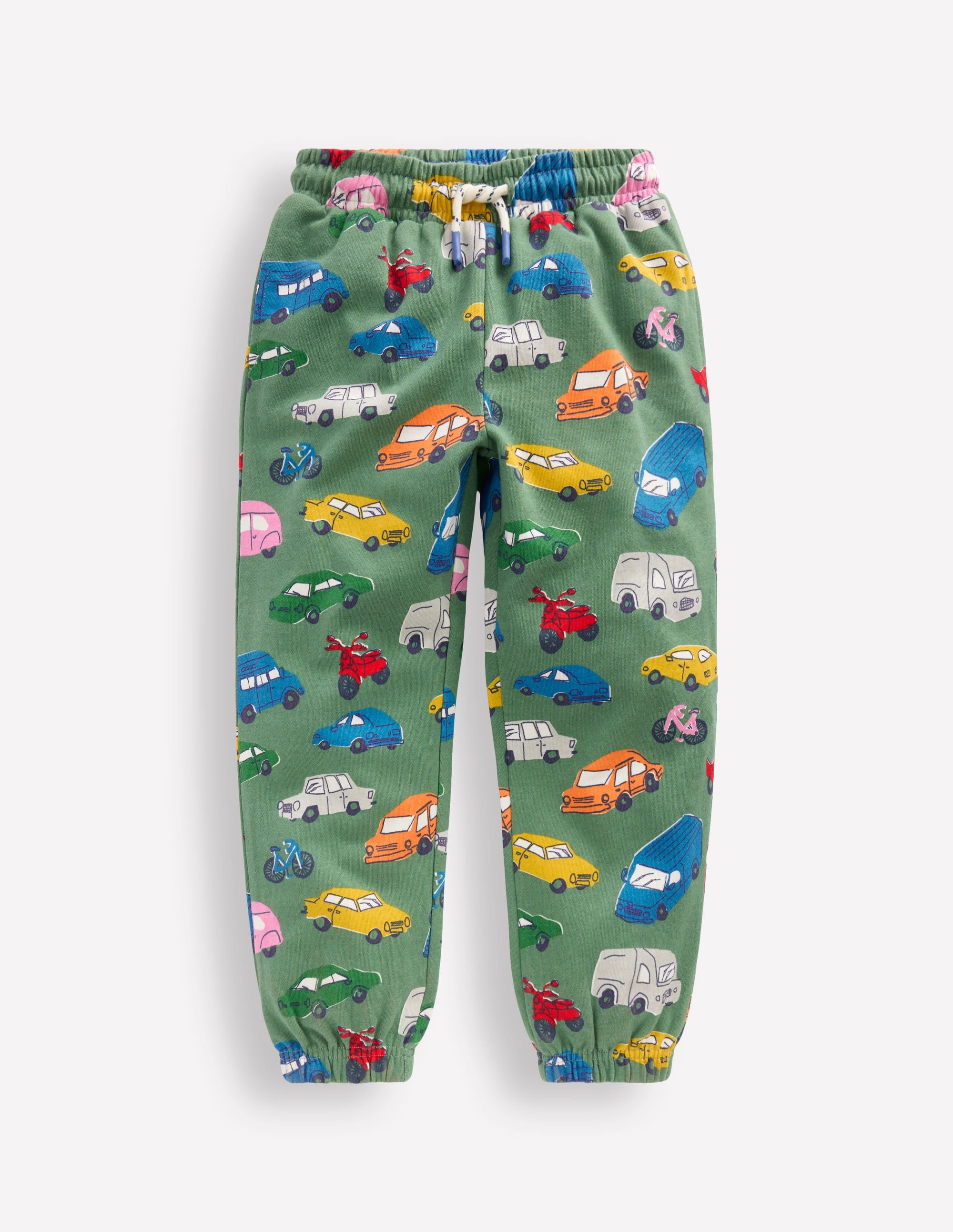 Relaxed Printed Joggers-Willow Green Traffic Jam - Image 1