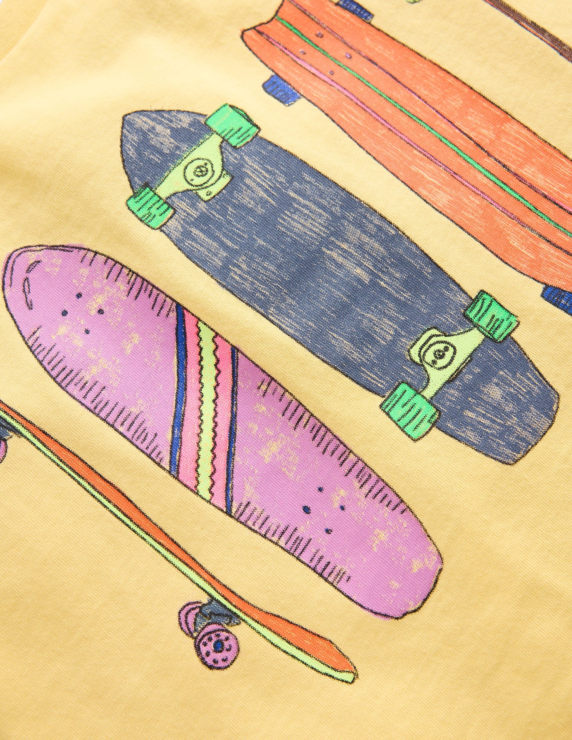 Relaxed Graphic T-shirt B3156-Washed Yellow Skateboards-3
