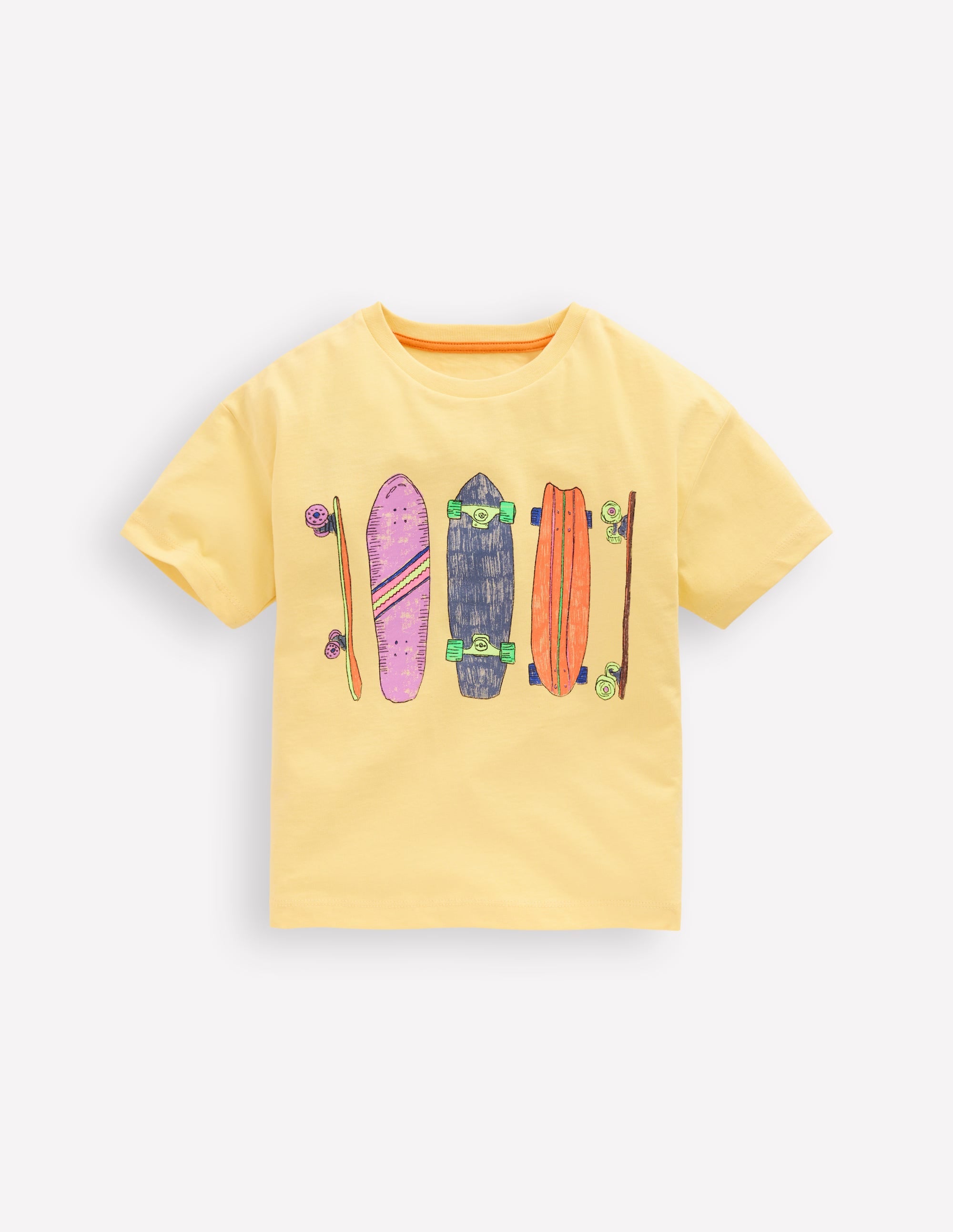 Relaxed Graphic T-shirt-Washed Yellow Skateboards - Image 1