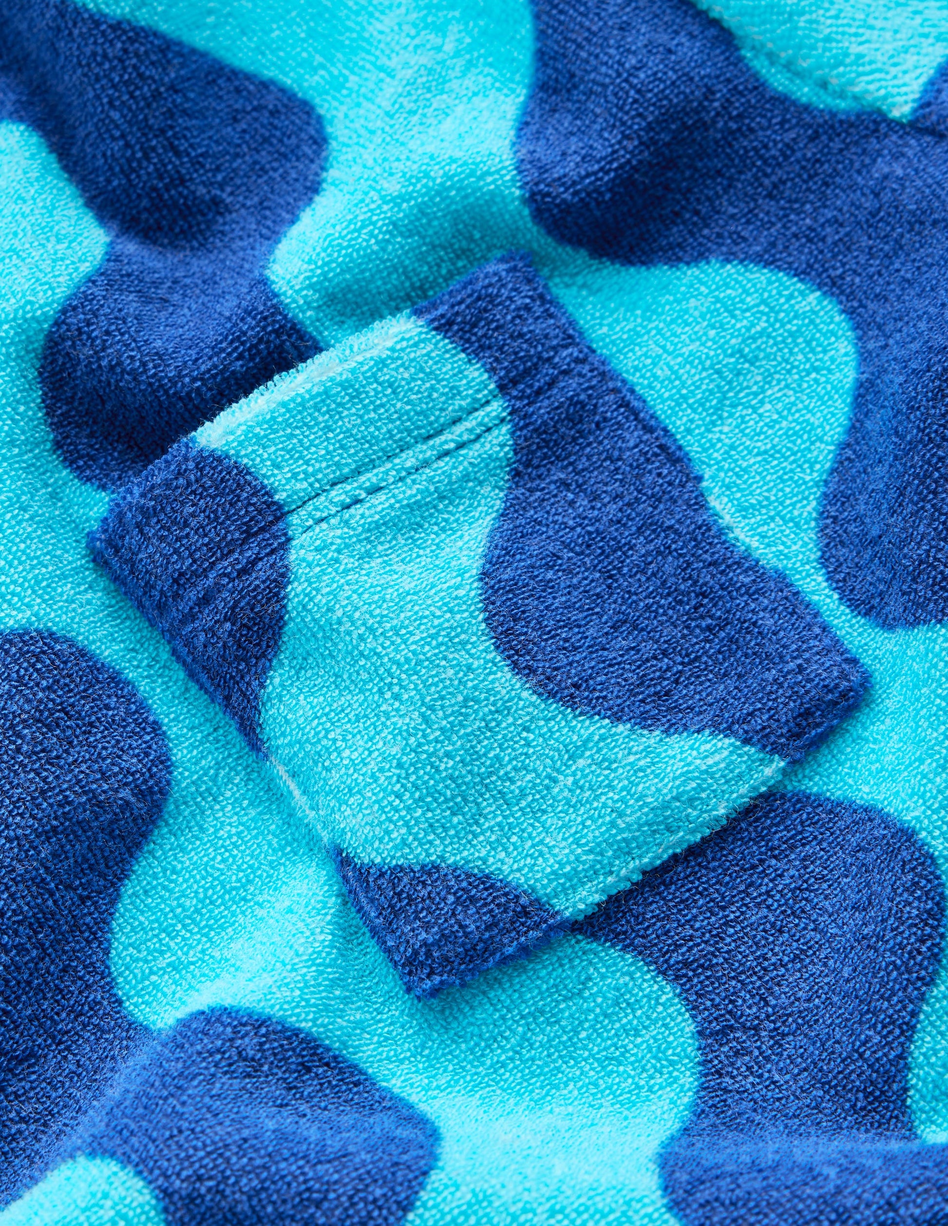 Short Sleeve Towelling T-shirt-Blue Waves-3