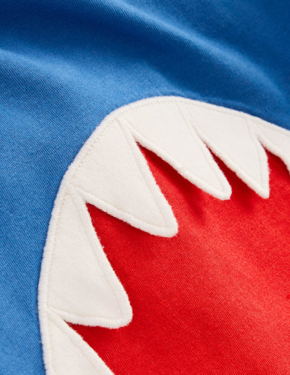 Short Sleeve Fun Appliqué Tee-Bluejay Shark-3
