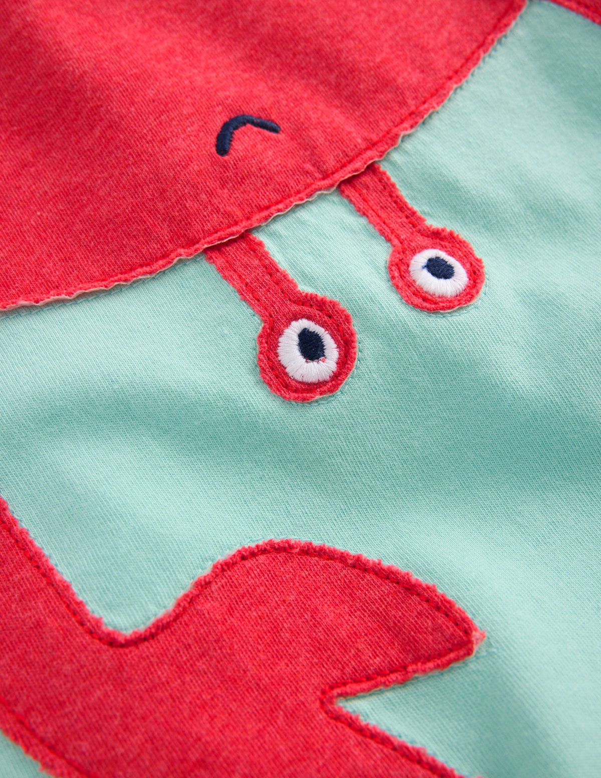 Short Sleeve Fun Appliqué Tee-Spearmint Crab - Image 3