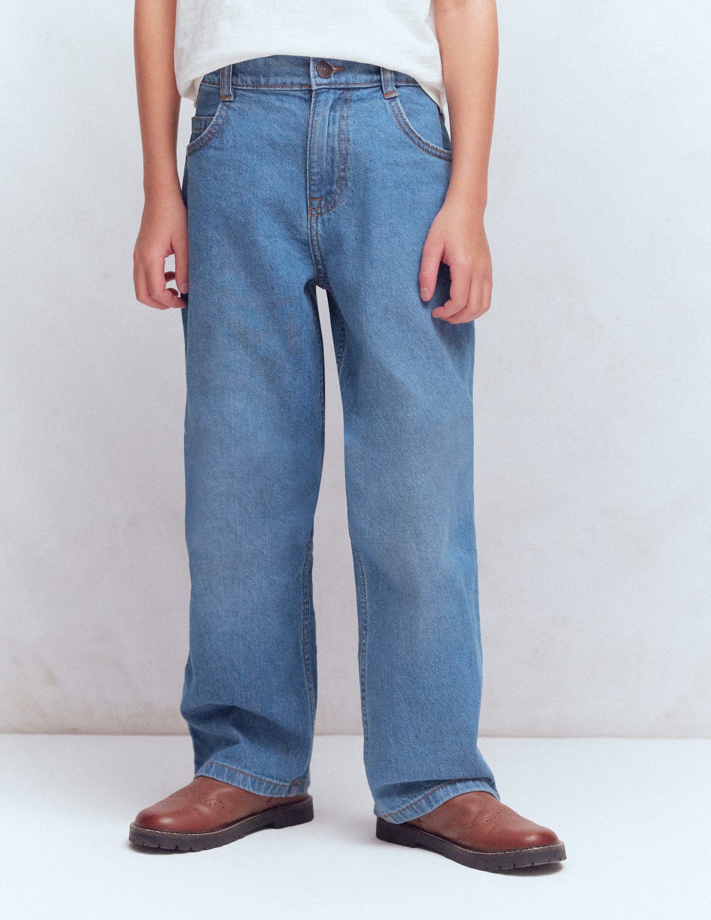 Relaxed Jeans-Mid Wash