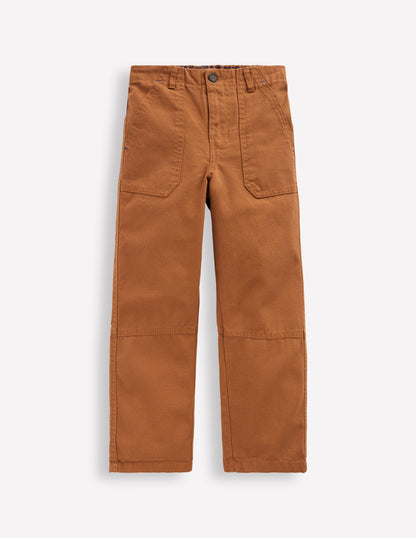 Canvas Carpenter Trousers-Argan Oil-1