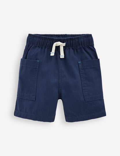 Cotton Pocket Shorts-Medieval Blue-1