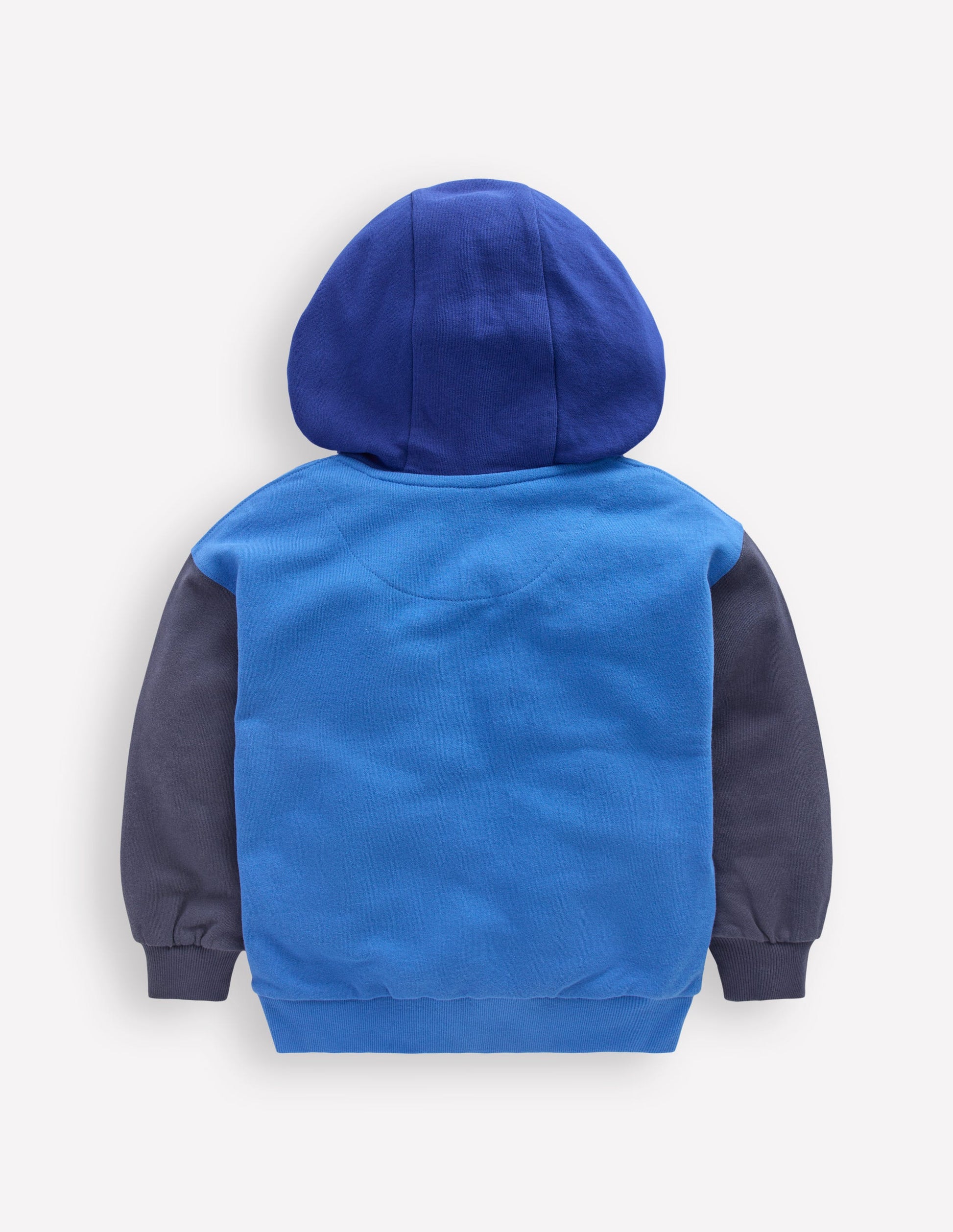 Colourblock Zip-through Hoodie-Blue Hotch-2