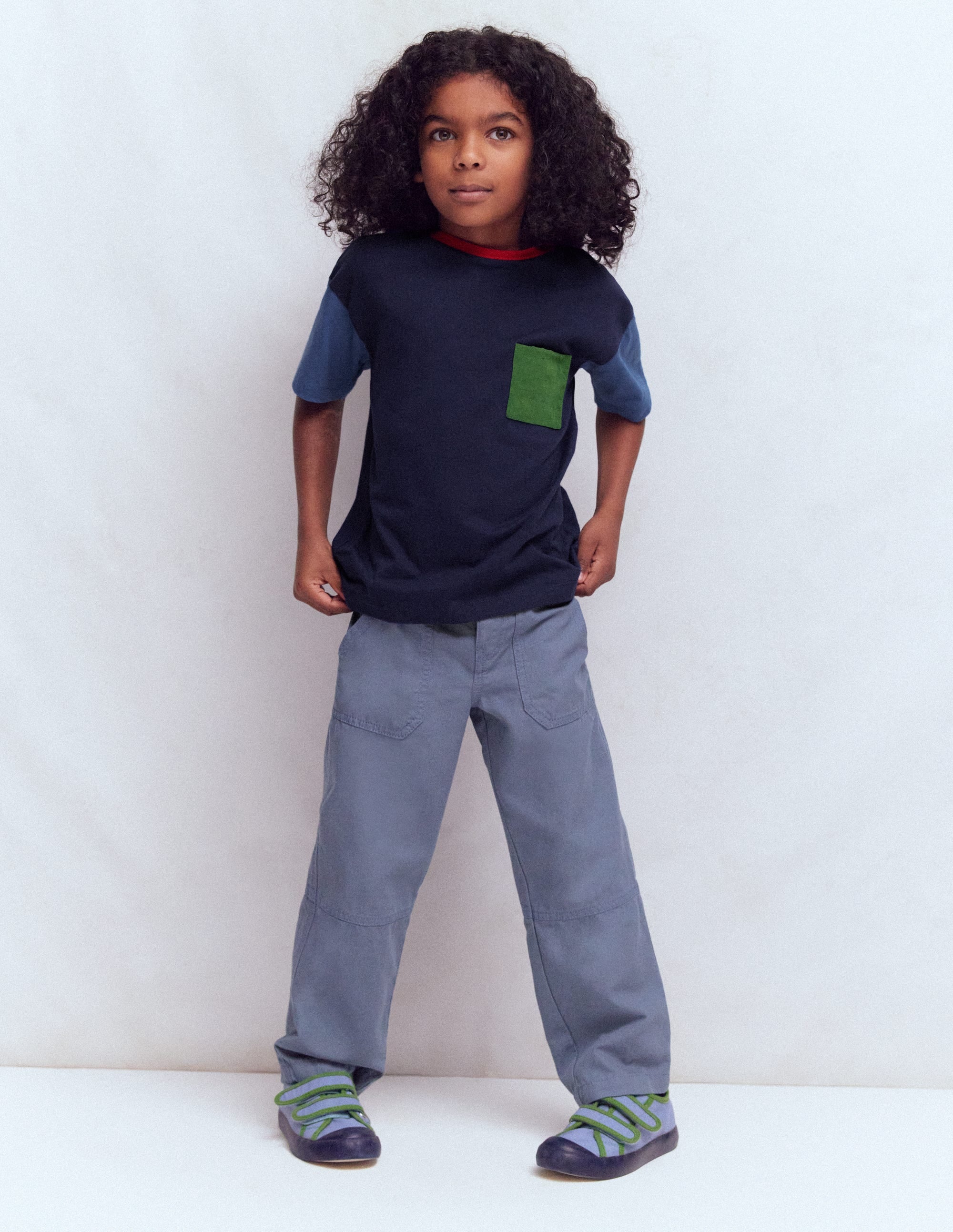 Relaxed Ripstop Pocket T-shirt-Delft/Artichoke/Medieval - Image 2