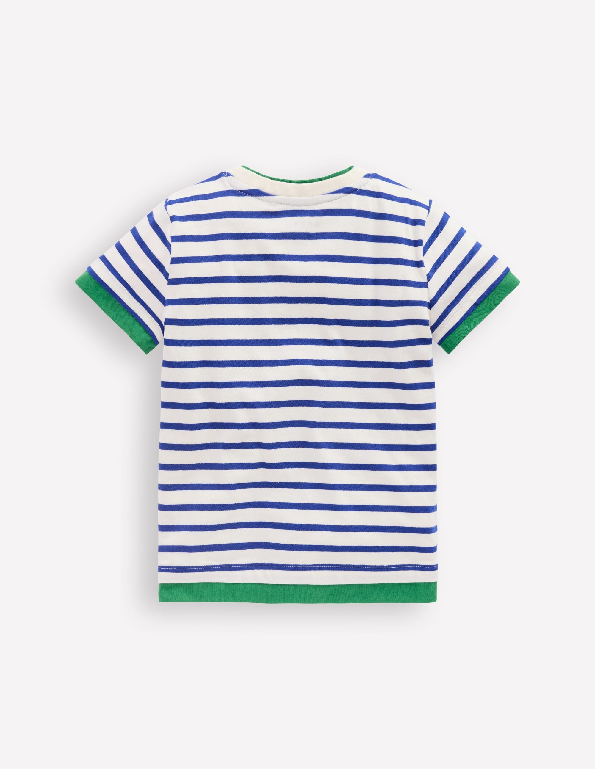 Layered Look T-shirt-Bright Blue/Ivory - Image 2