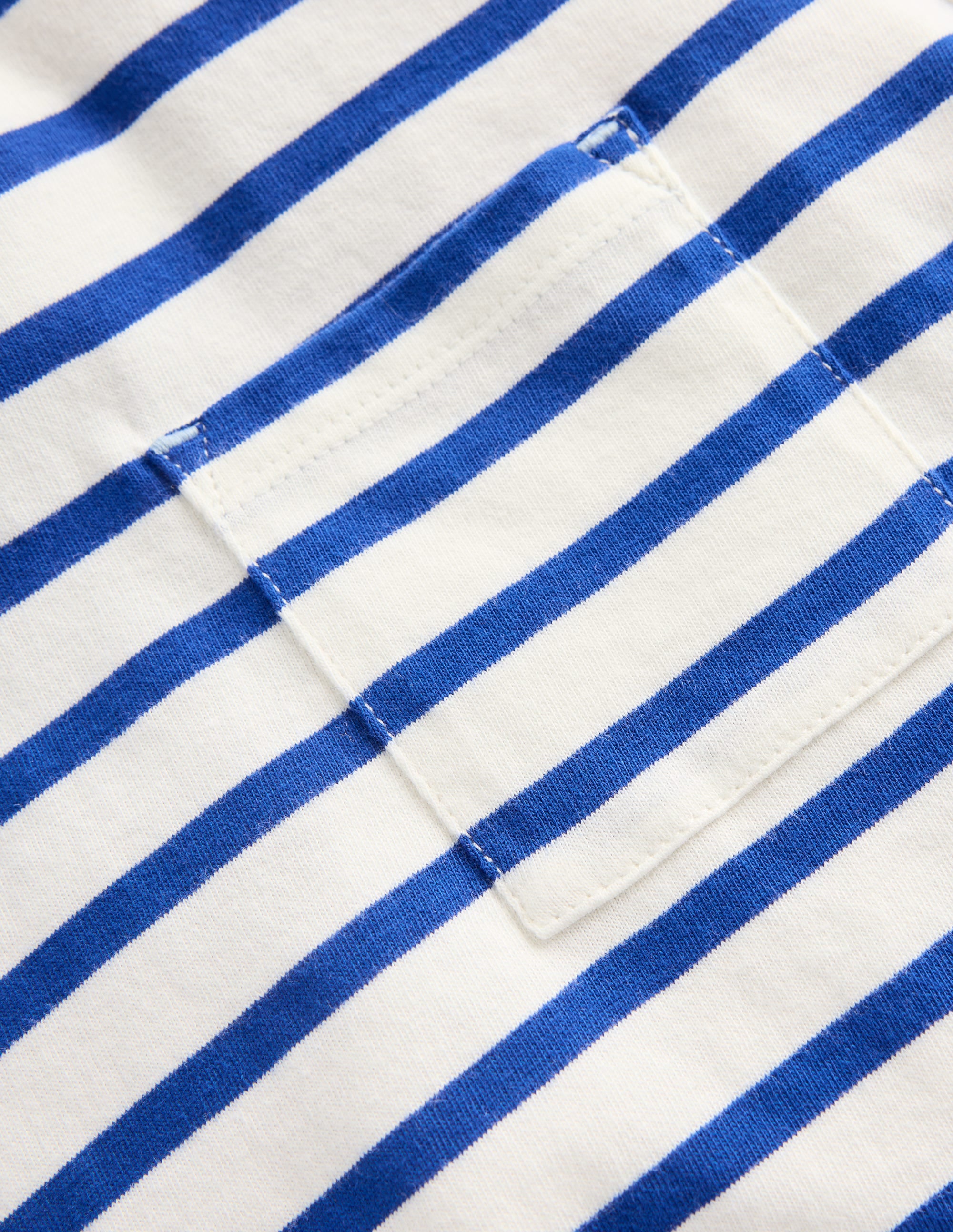 Layered Look T-shirt-Bright Blue/Ivory - Image 3