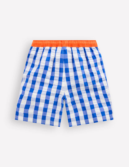 Swim Shorts-Blue Gingham-2
