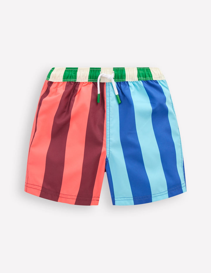 Swim Shorts-Vertical Multi Stripe