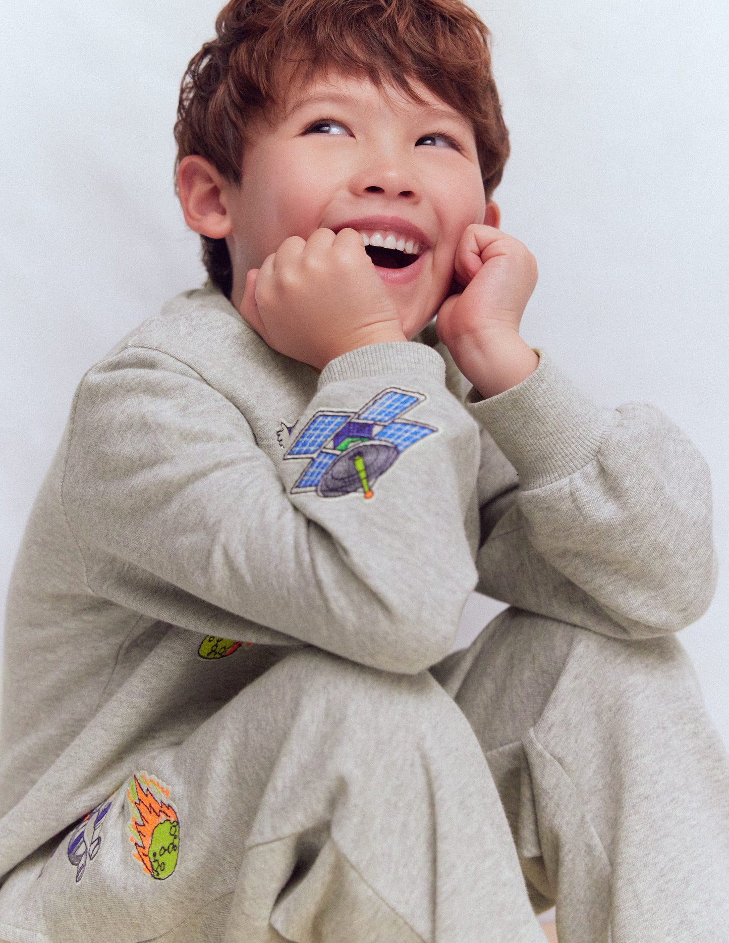 Badge Joggers-Grey Space