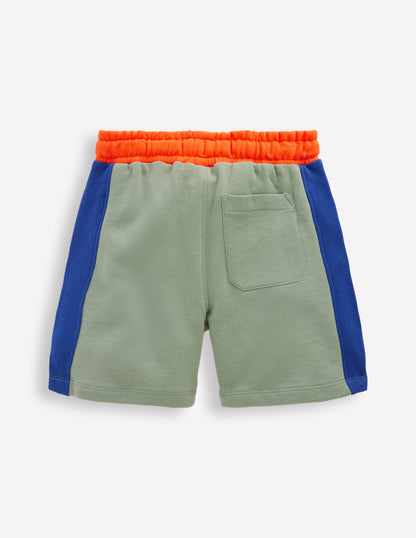 Colourblock Shorts-Green Colourblock-5