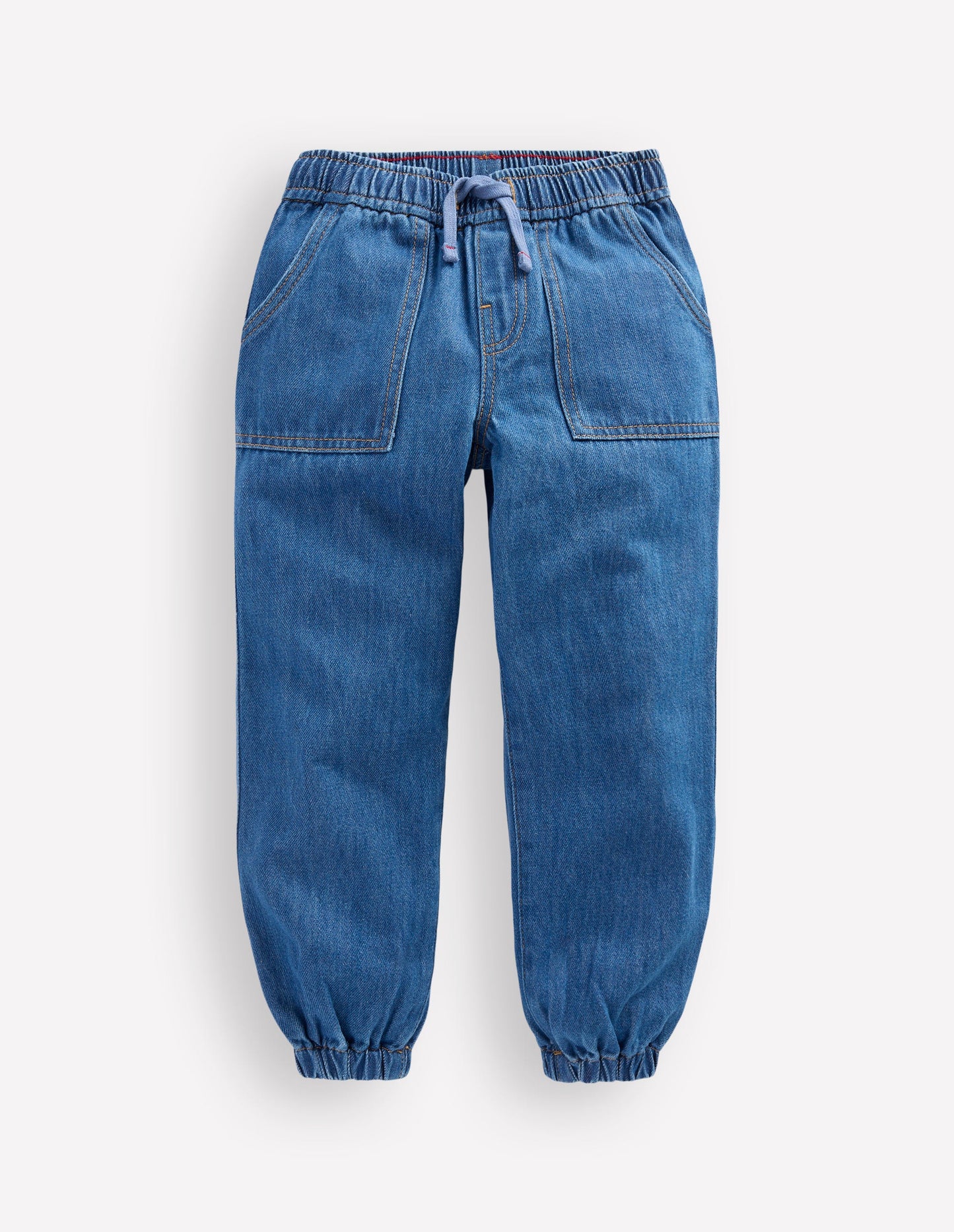 Pull-on Cuffed Jeans-Mid Vintage