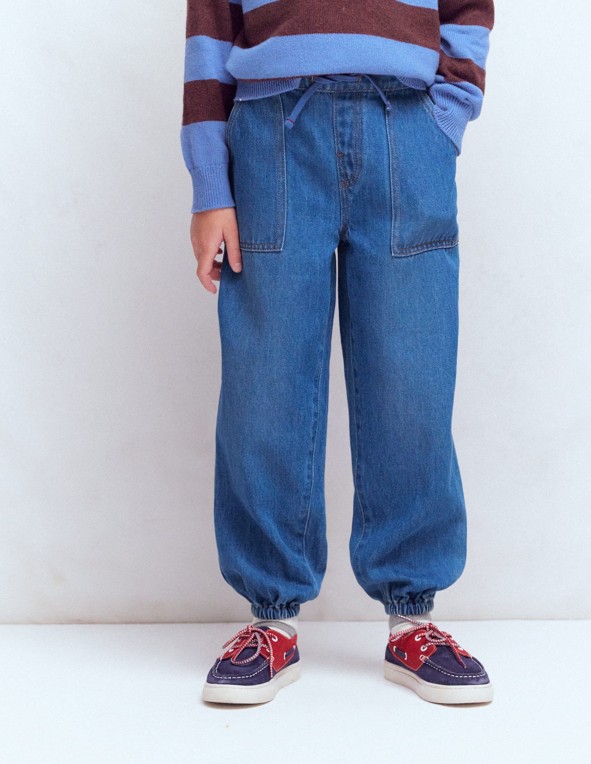 Pull-on Cuffed Jeans-Mid Vintage - Image 3