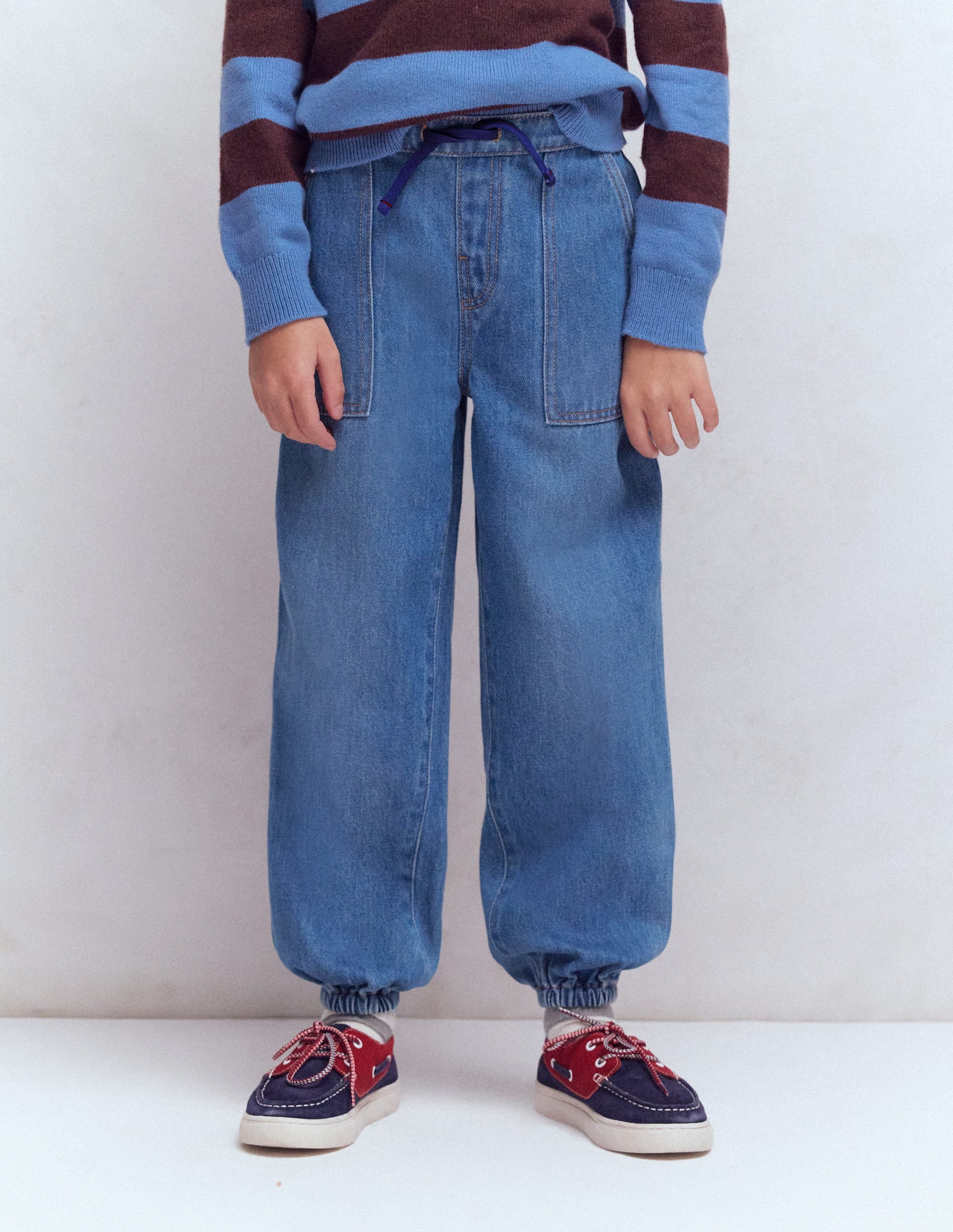 Pull-on Cuffed Jeans-Mid Vintage - Image 5