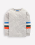 Relaxed Mid-weight T-shirt-Grey Marl