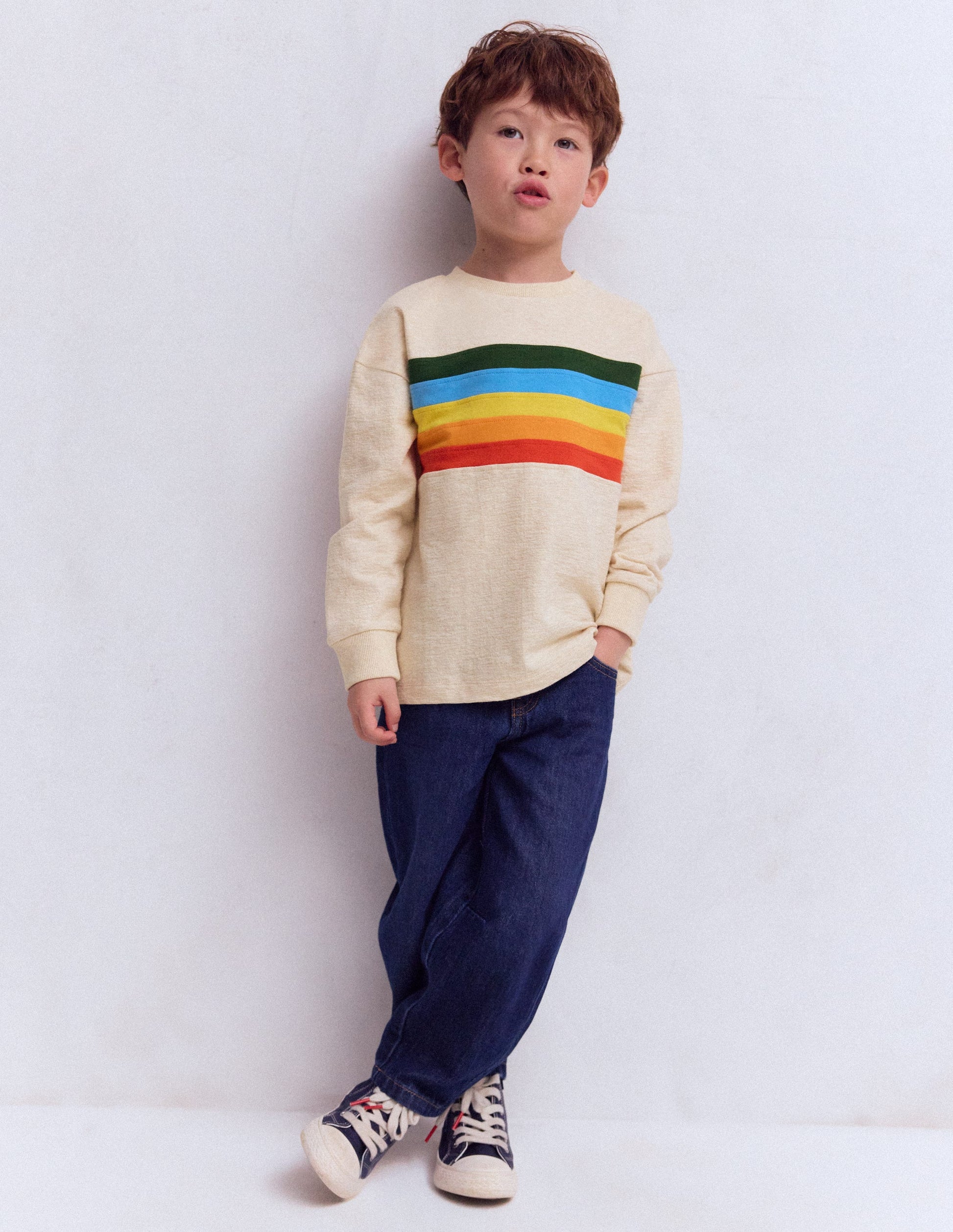 Relaxed Mid-weight T-shirt-Oatmeal Marl-1