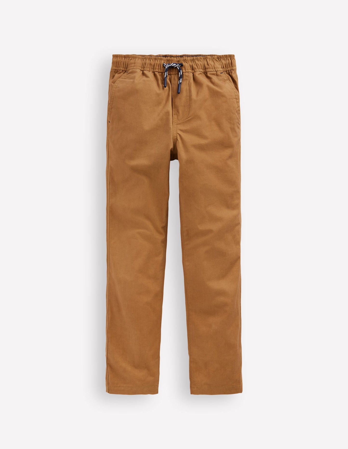 Slim Pull-on Trousers-Butterscotch Brown
