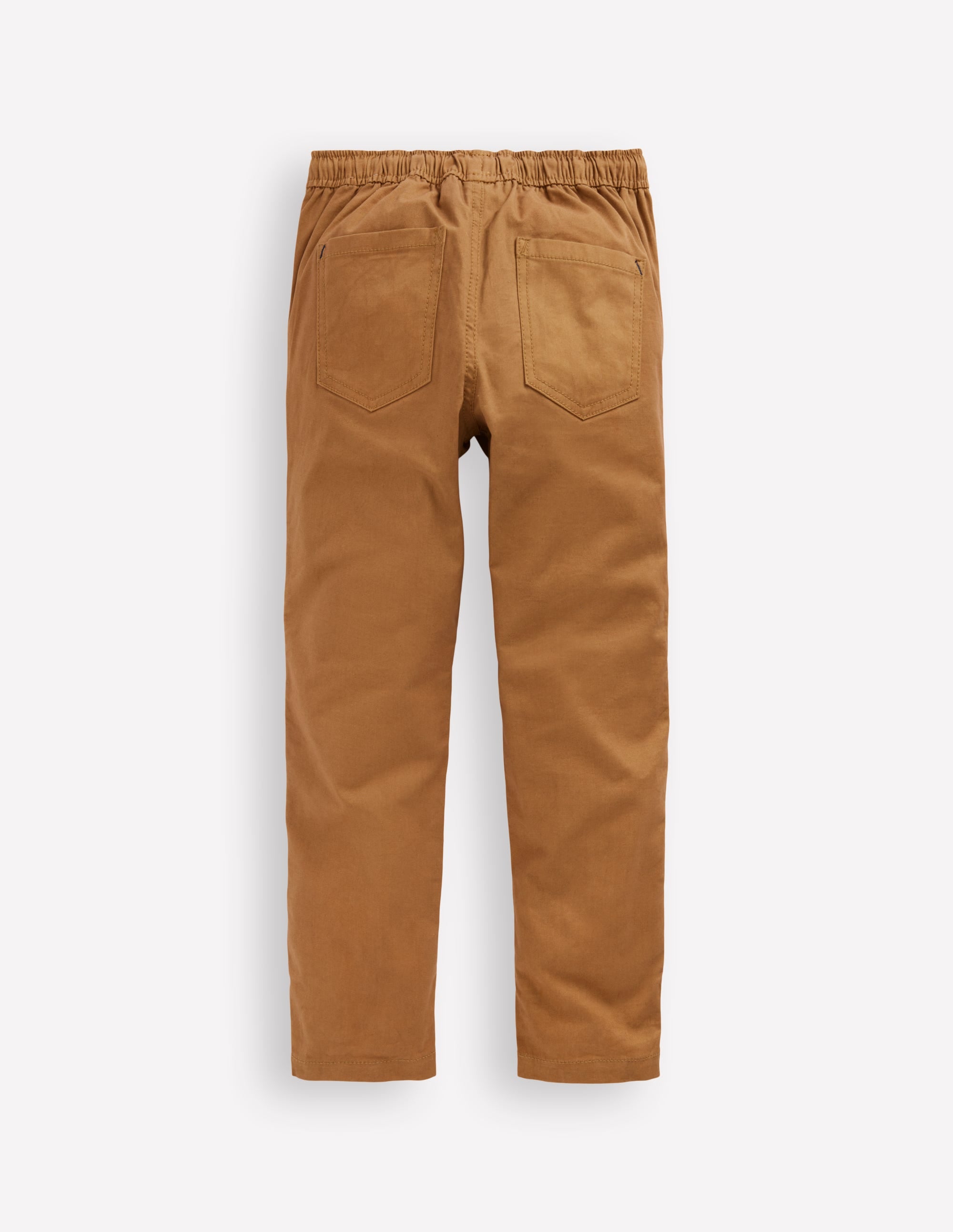 Slim Pull-on Trousers-Butterscotch Brown - Image 6