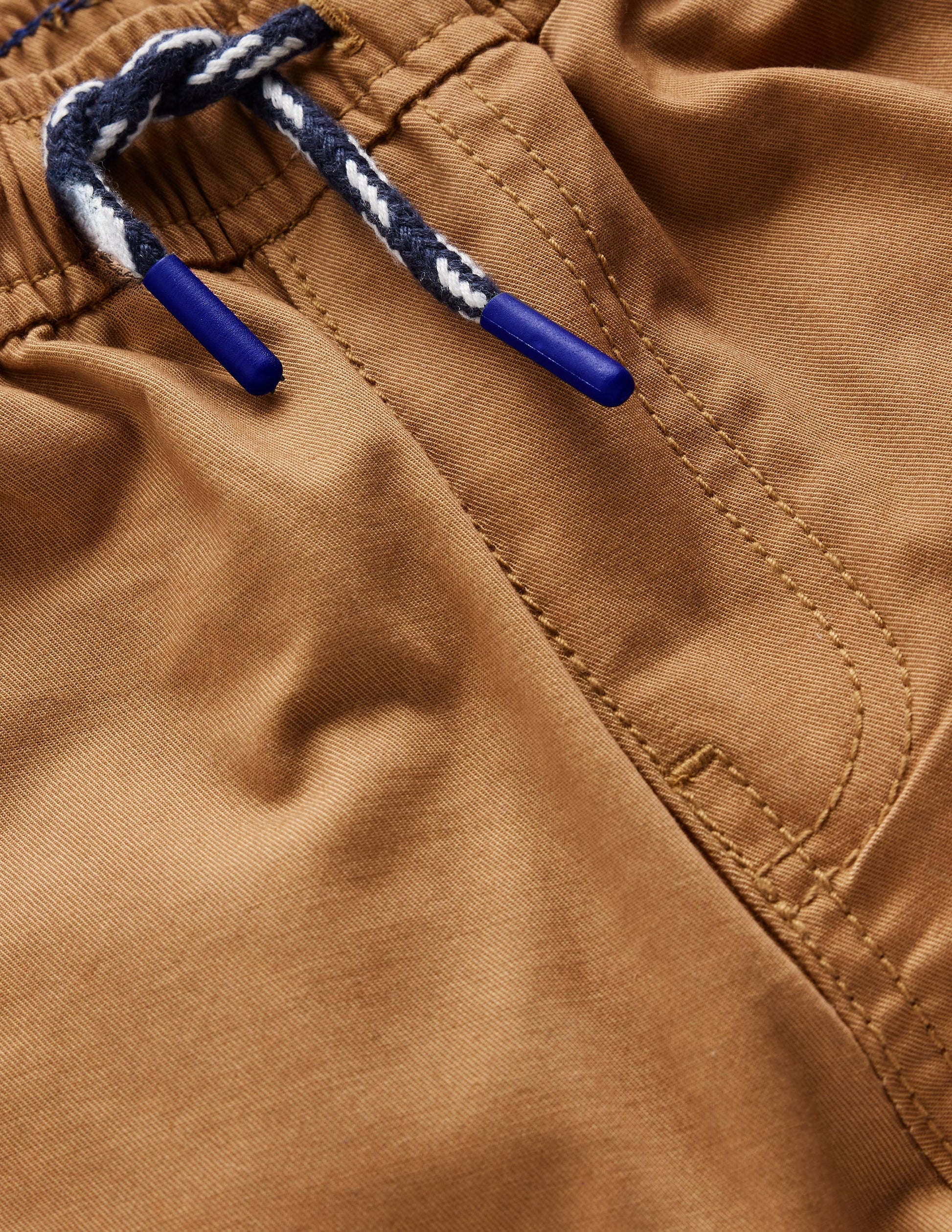 Slim Pull-on Trousers-Butterscotch Brown-7