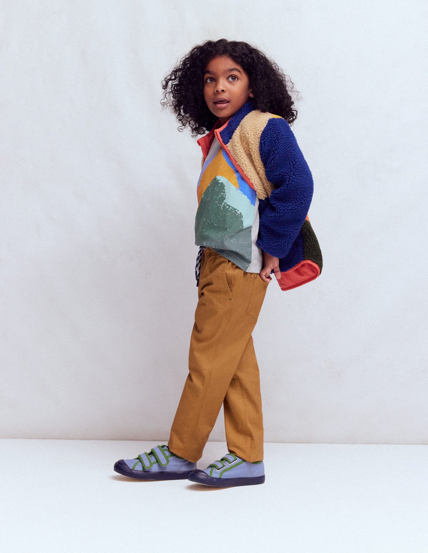 Slim Pull-on Trousers-Butterscotch Brown