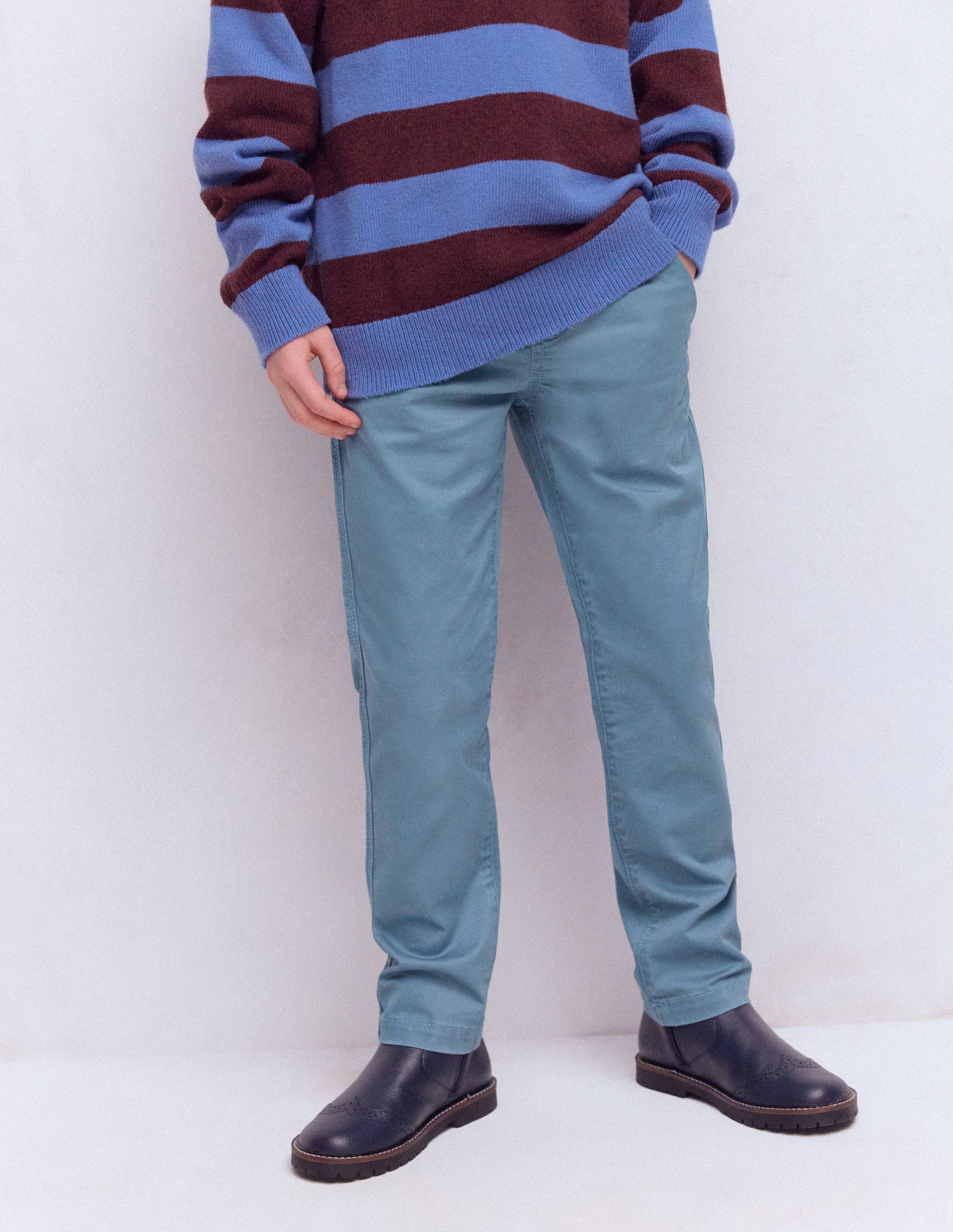 Slim Pull-on Trousers-Bering sea-2