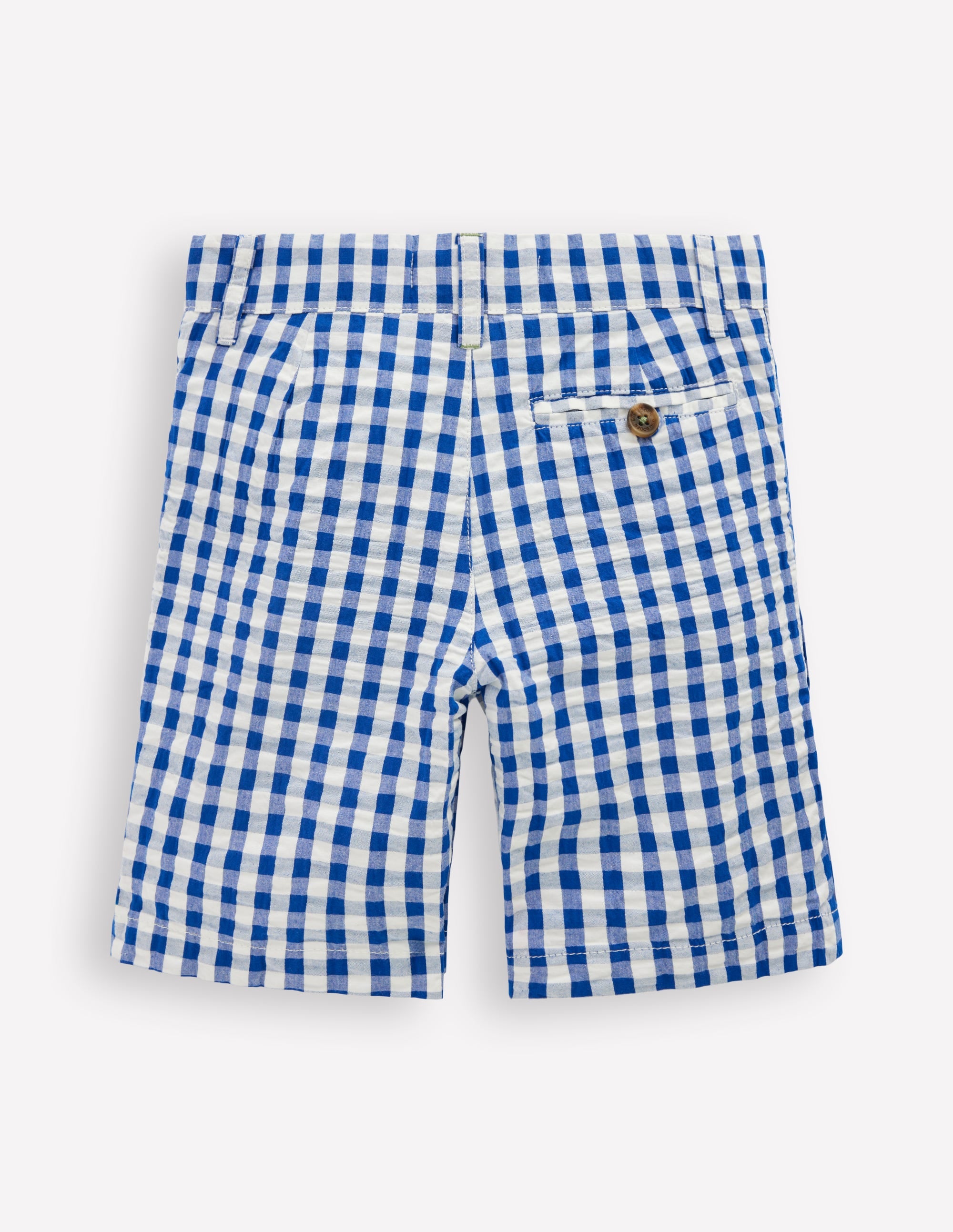 Textured Shorts-Blue Gingham - Image 2