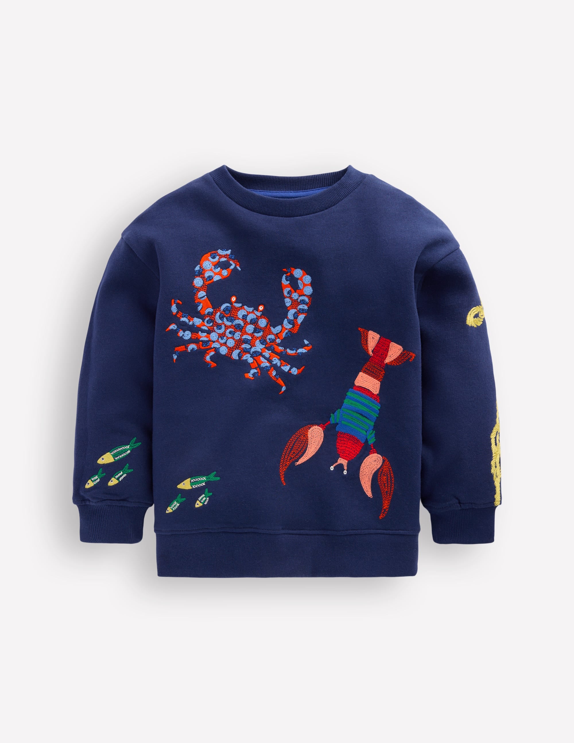 Superstitch Sweatshirt-College Navy Seacreatures - Image 1