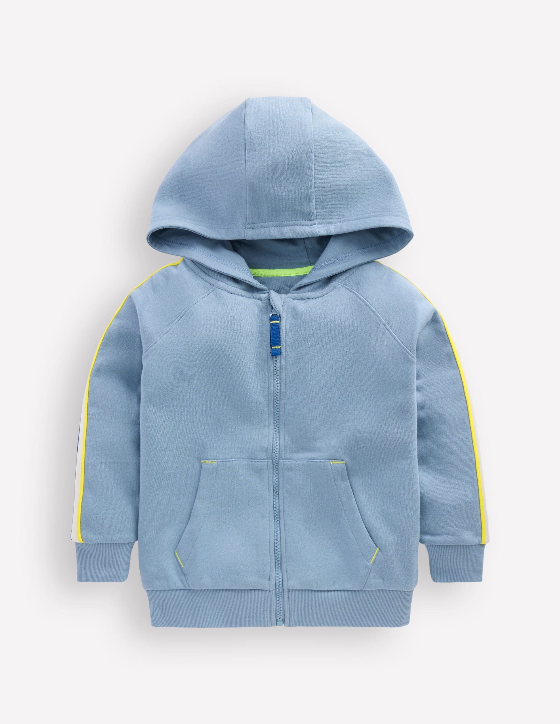 Raglan Zip-through Hoodie-French Blue-1
