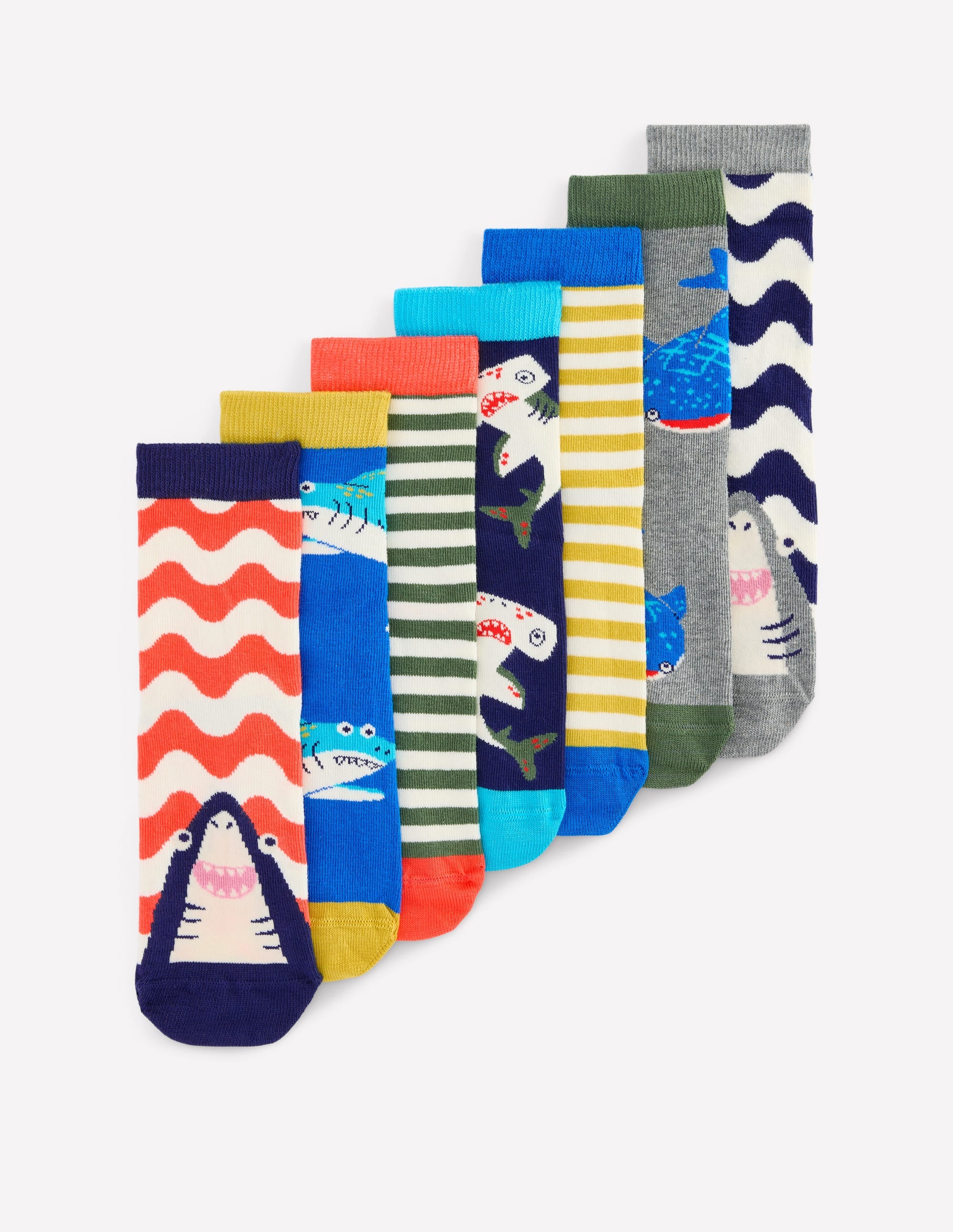 7-pack Socks-sharks - Image 1