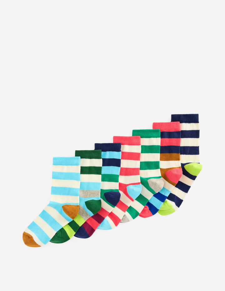Socks 7 Pack-Hotchpotch Stripe