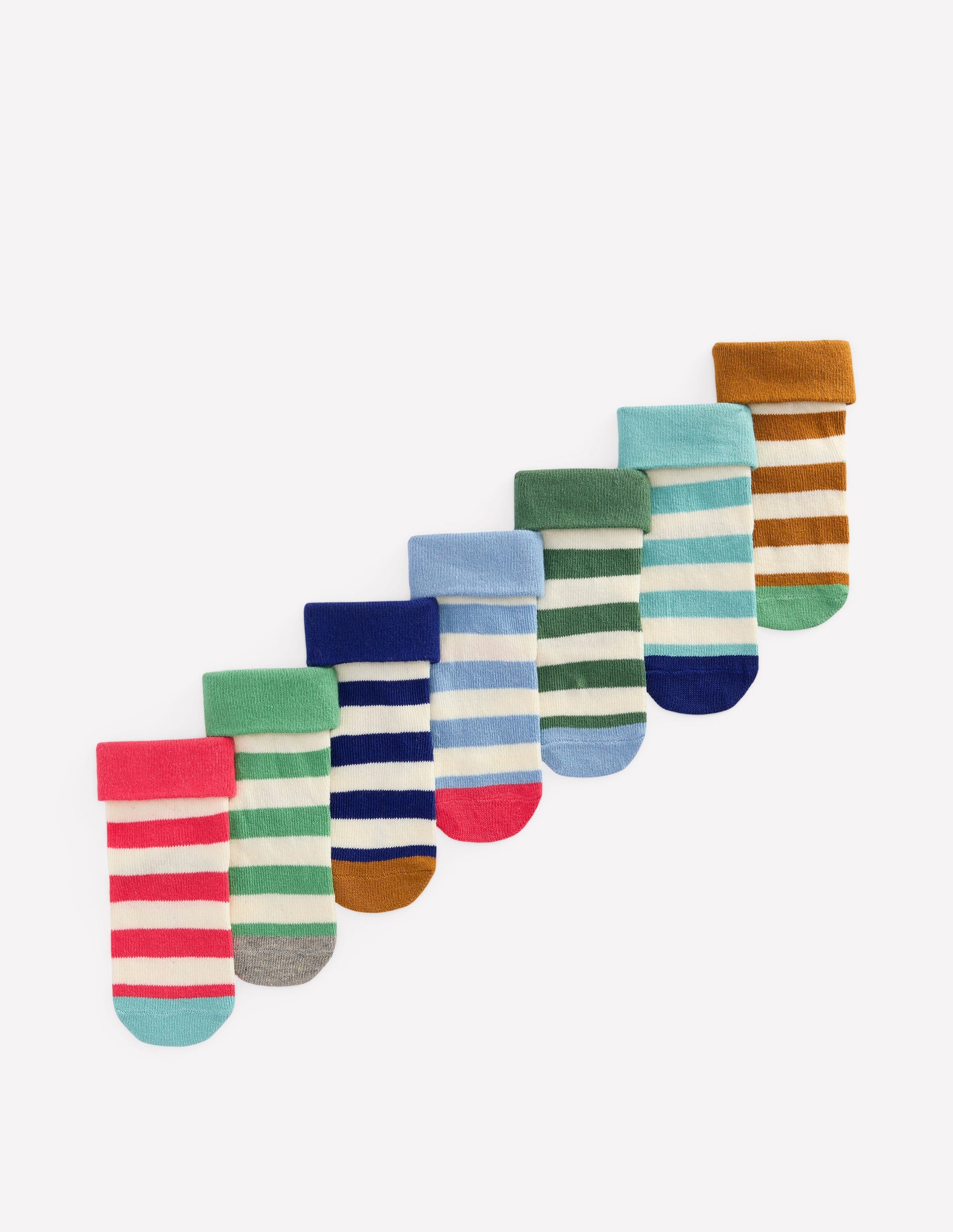 7-Pack Baby Socks-Stripes-1