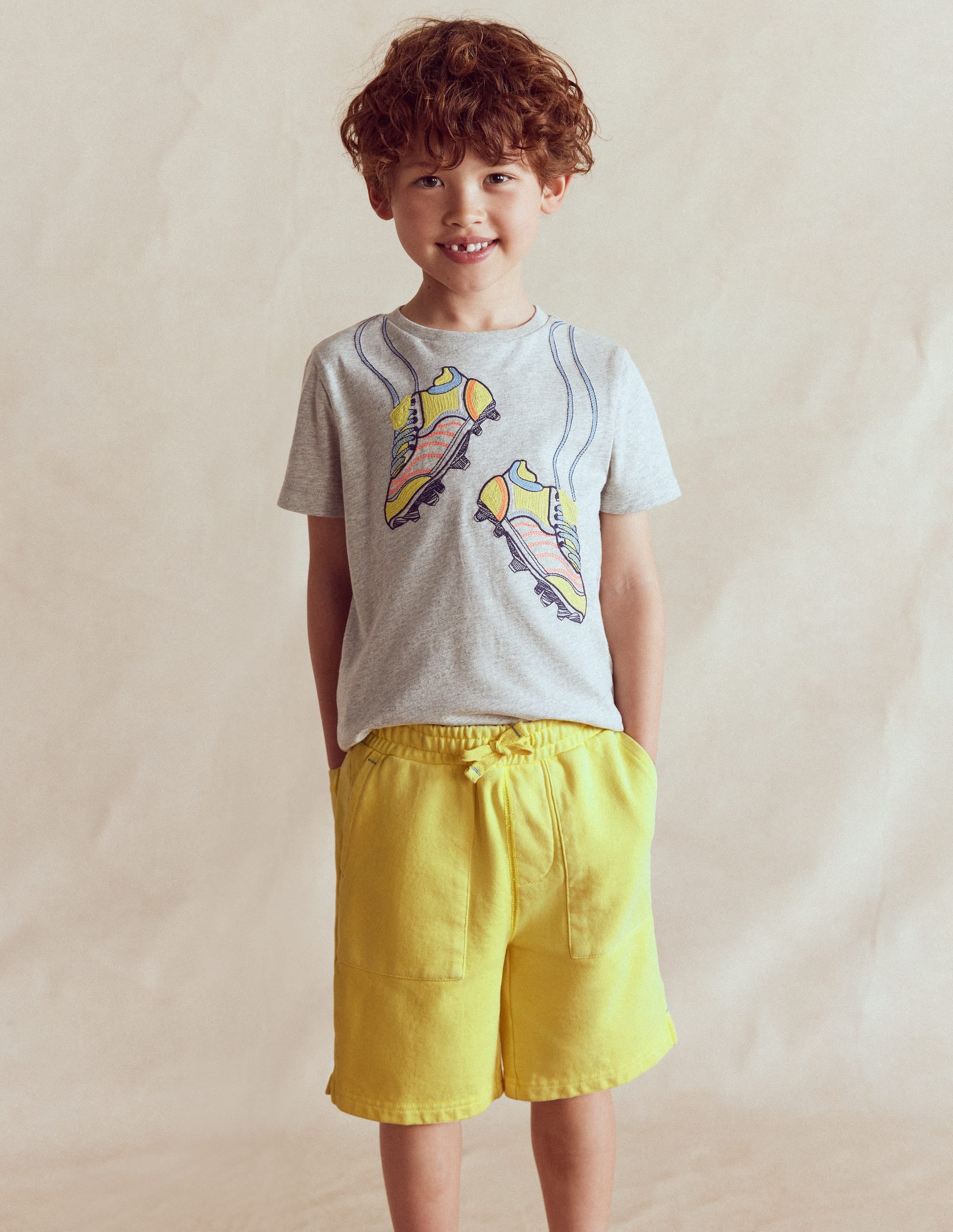 Garment Dye Sweatshorts-Sherbet Lime Yellow - Image 1