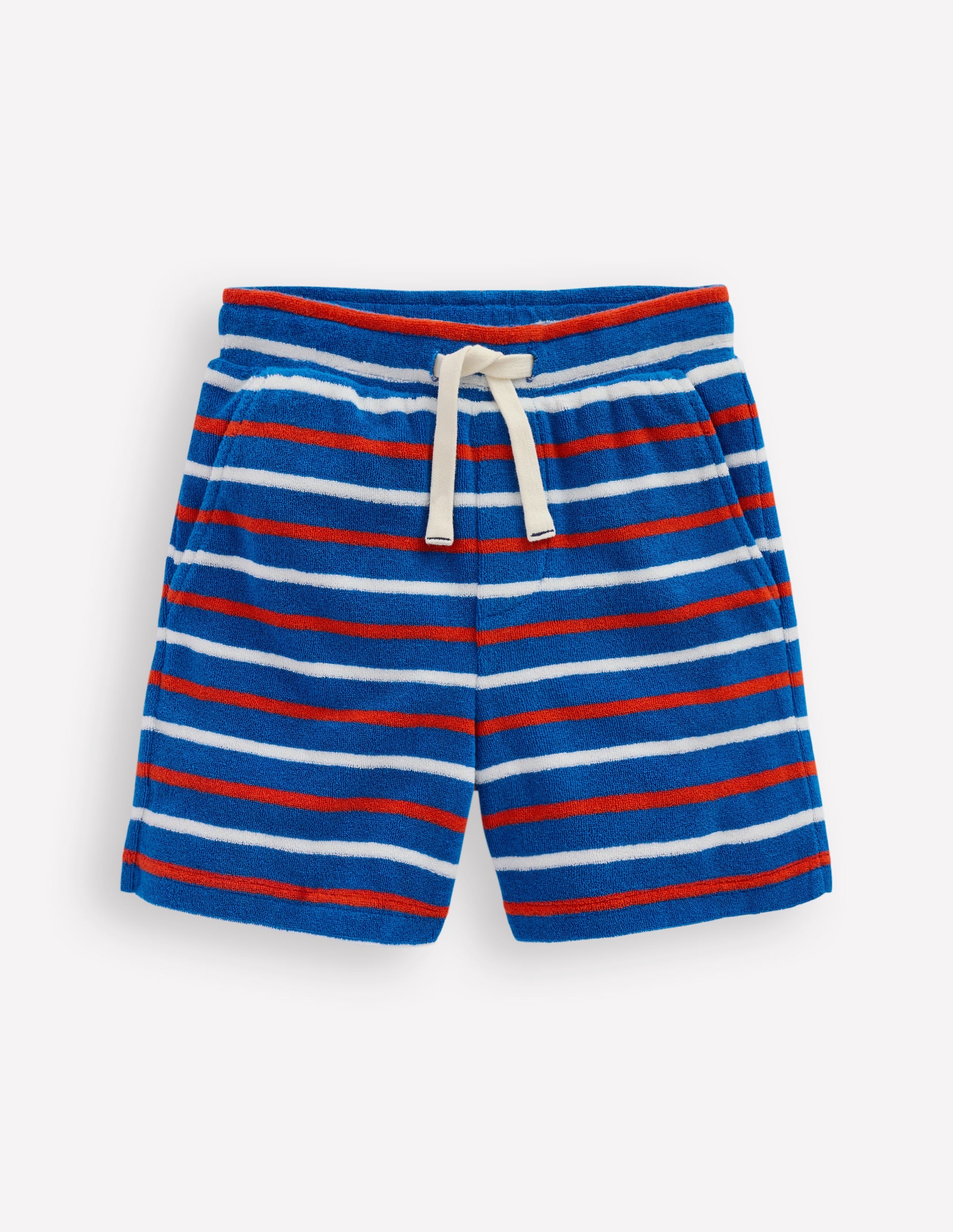 Towelling Shorts-Blue Stripe - Image 1