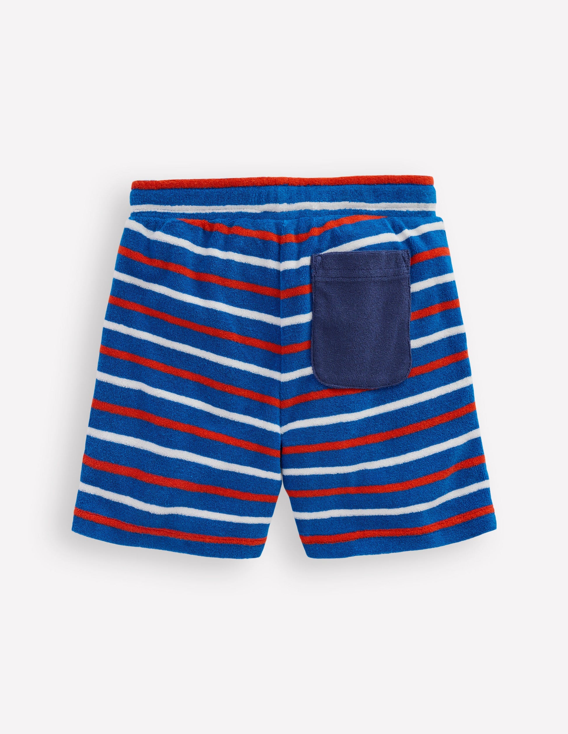 Towelling Shorts-Blue Stripe-2