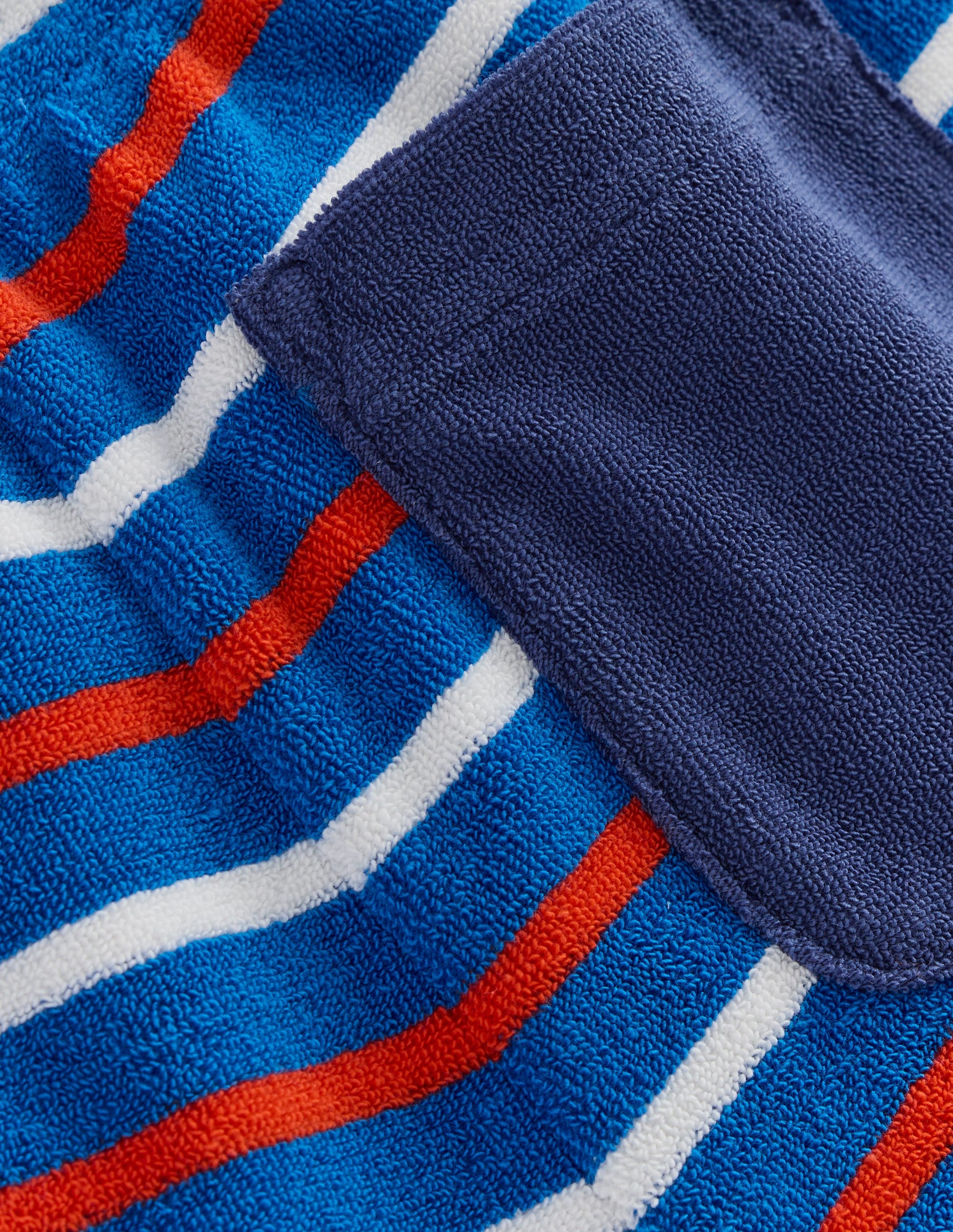 Towelling Shorts-Blue Stripe-3