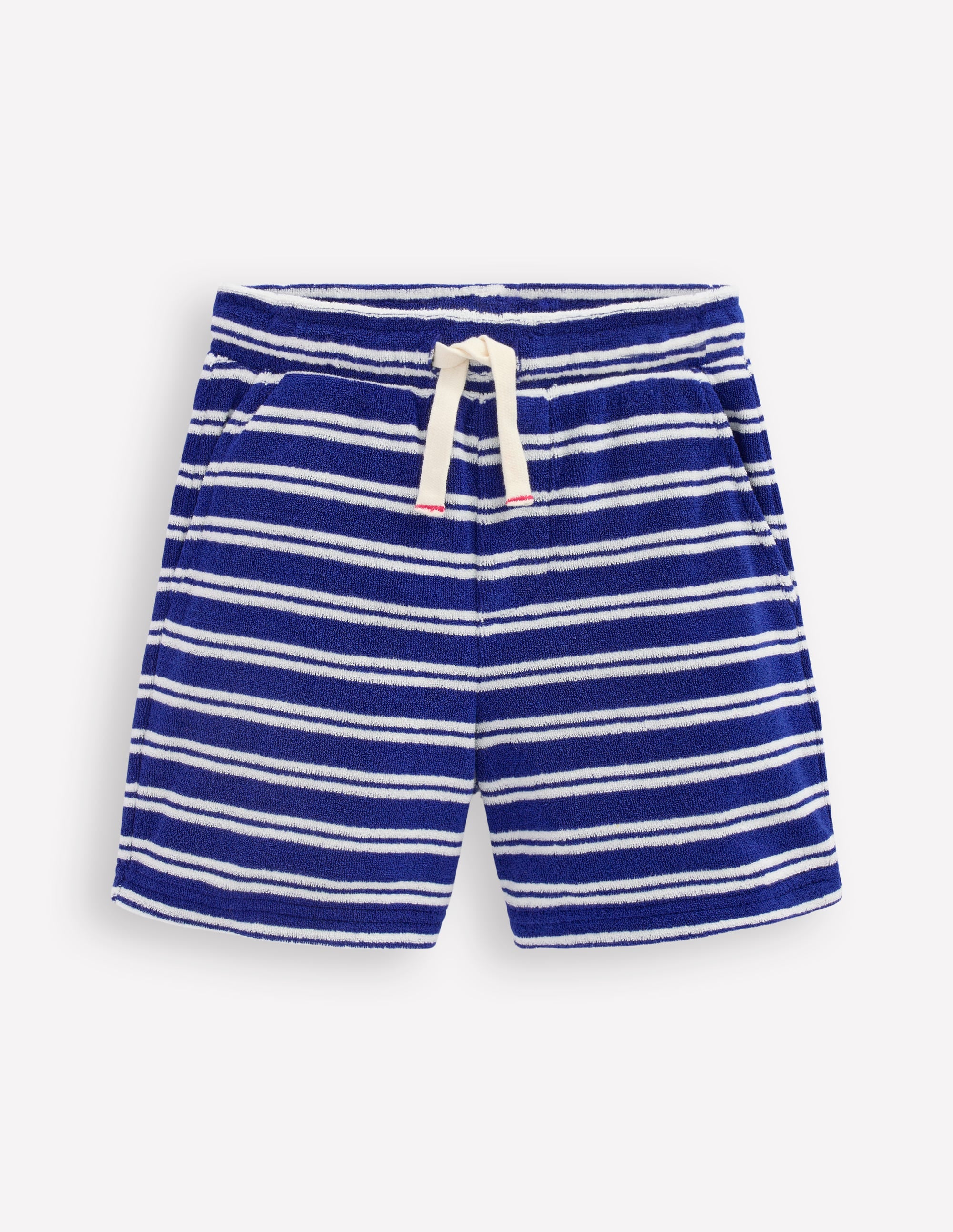 Towelling Shorts-Sapphire Blue and Ivory - Image 1
