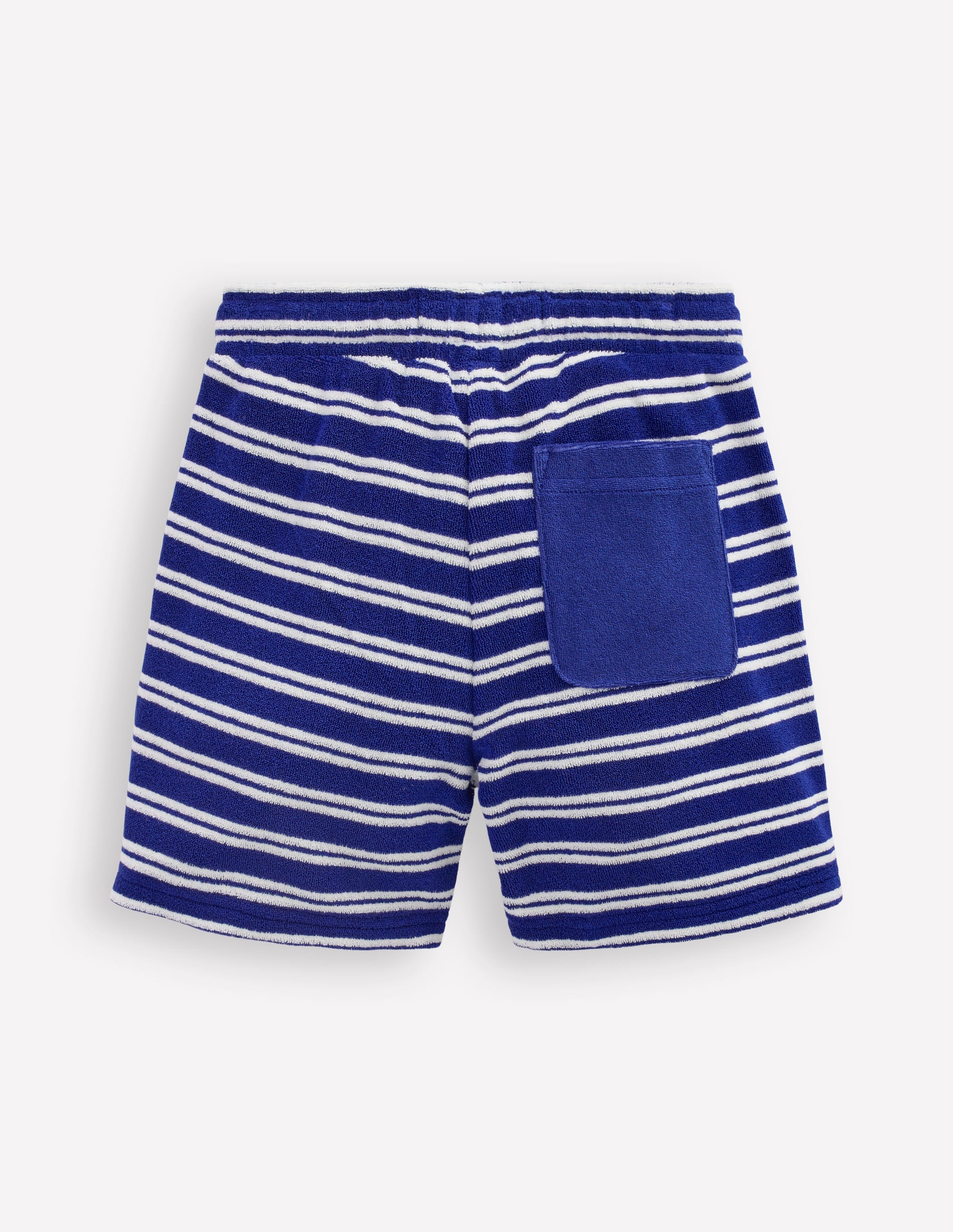 Towelling Shorts-Sapphire Blue and Ivory - Image 2