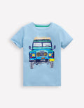 Short Sleeve Graphic T-shirt-Glacier Blue Jeep