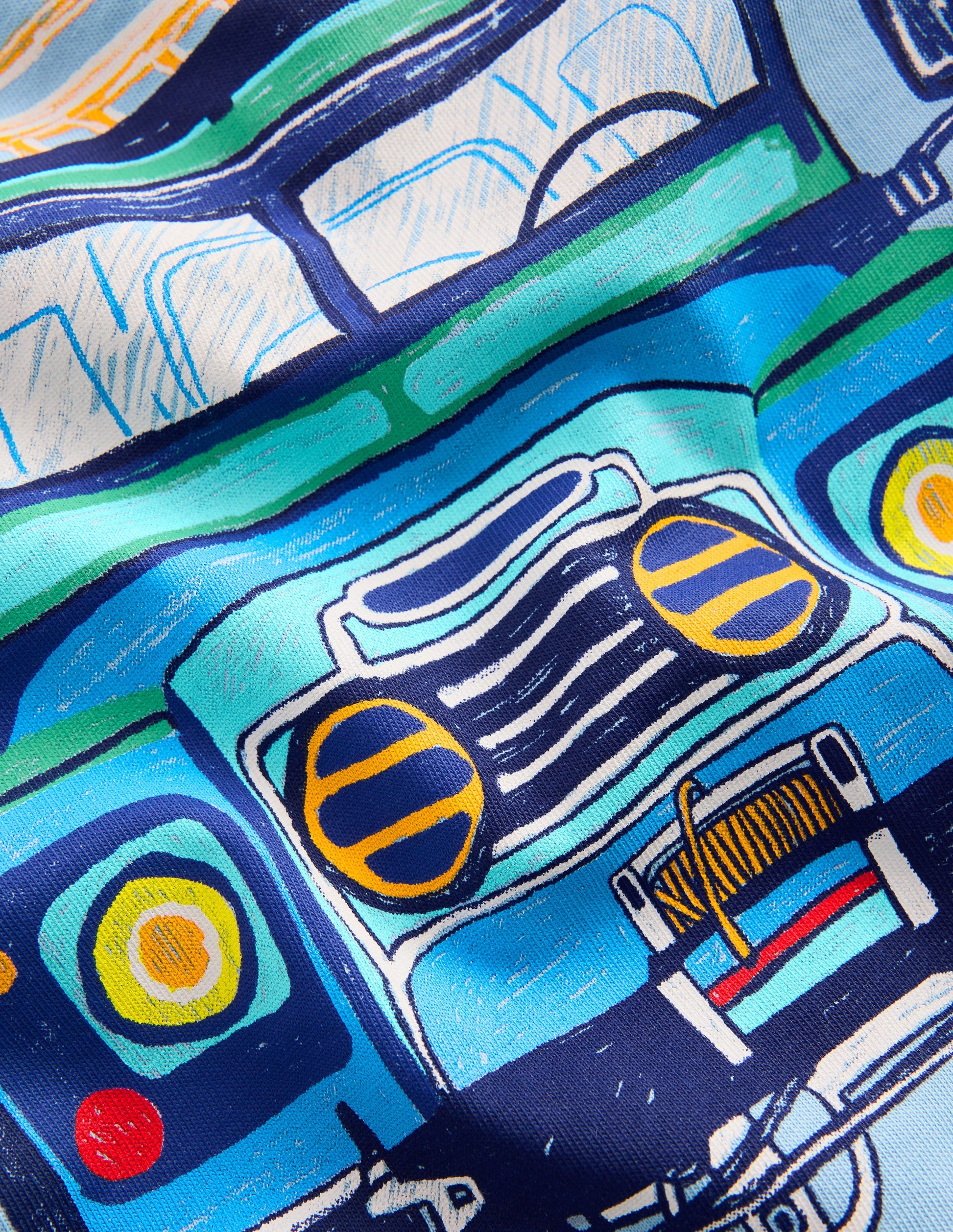 Short Sleeve Graphic T-shirt-Glacier Blue Jeep-3